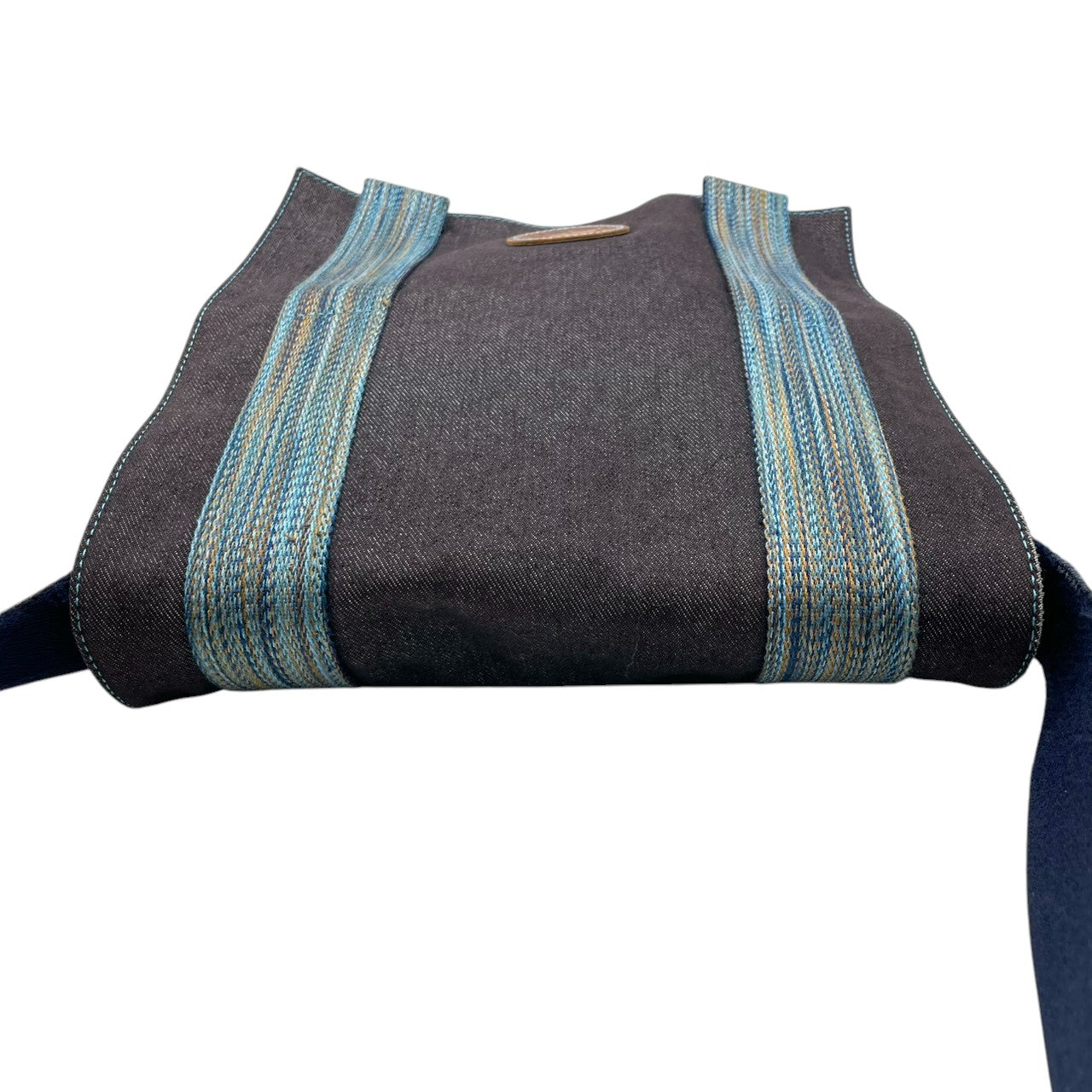 ハンティングワールド HUNTING WORLD ショルダーバッグ メッセンジャーバッグ 斜め掛け可 A4収納可 キャンバス デニム ネイビー ブルー ロゴパッチ メンズ レディース ユニセックス カジュアル 通学 U11