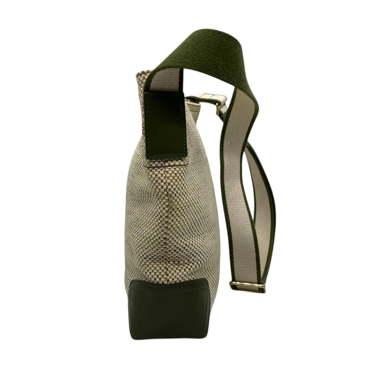 ハンティングワールド ヴィンテージ クラシック エレガント ドレスショルダーバッグ 斜め掛け可 グリーン キャンバス レザー ゴールド金具 大容量 ワンショルダー 上品 高級 人気 定番 旅行 U11