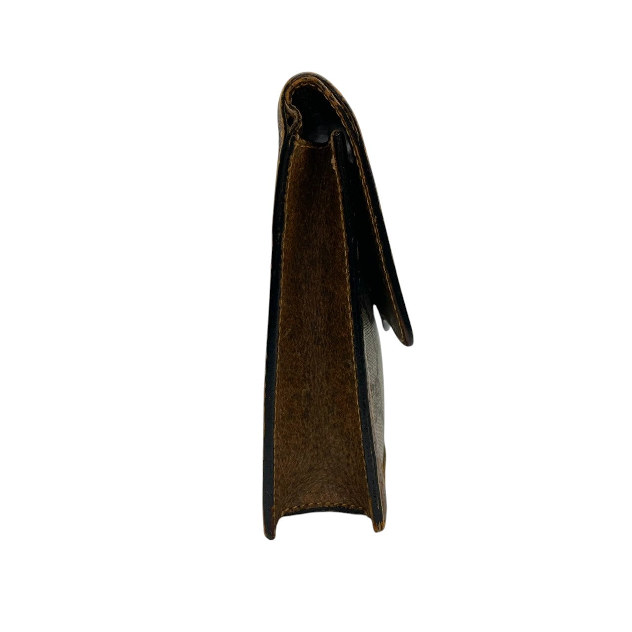 希少 オールドグッチ GUCCI PARFUMS ポーチ クラッチバッグ 小物入れ GGスプリーム シェリーライン インターロッキングG PVC レザー 茶 ヴィンテージ レトロ 化粧ポーチ コスメポーチ イタリア製 レディース メンズ w5