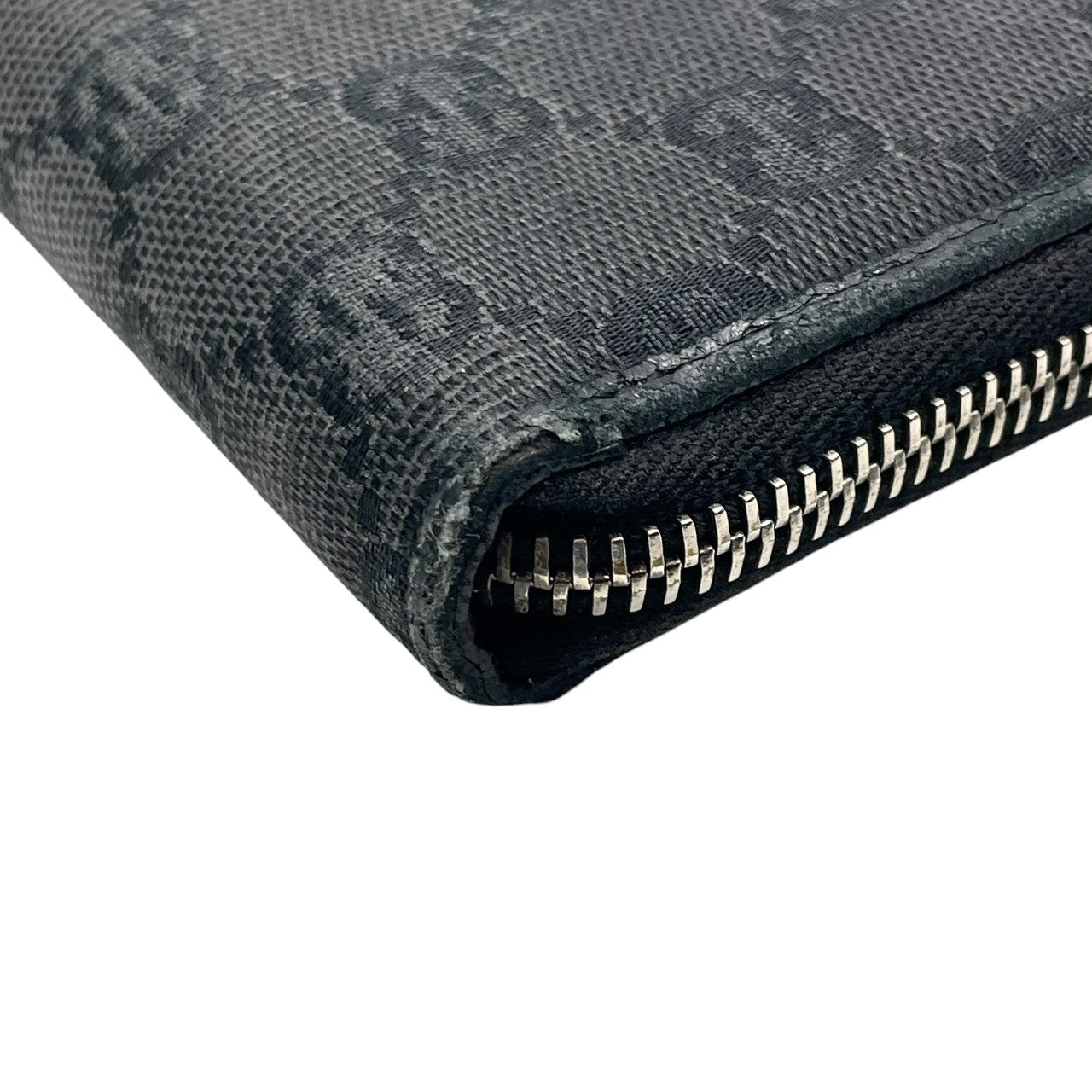 グッチ GUCCI 長財布 ラウンドファスナー ジップアラウンド GGキャンバス レザー 本革 ブラック 黒 ロゴプレート シルバー金具 大容量 収納力 ウォレット サイフ 定番 人気 メンズ レディース ユニセックス 男女兼用 イタリア製 鞄 かばん w5