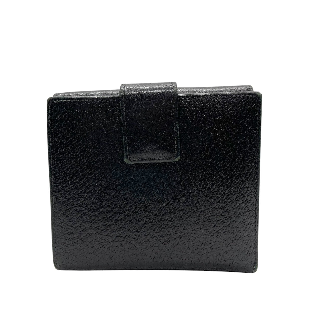 グッチ GUCCI エクリプス 三つ折り財布 Wホック コンパクトウォレット レザー 本革 ブラック 黒 サークルロゴ ロゴ金具 シルバー金具 120932 ヴィンテージ メンズ レディース ユニセックス 男女兼用 イタリア製 サイフ w5