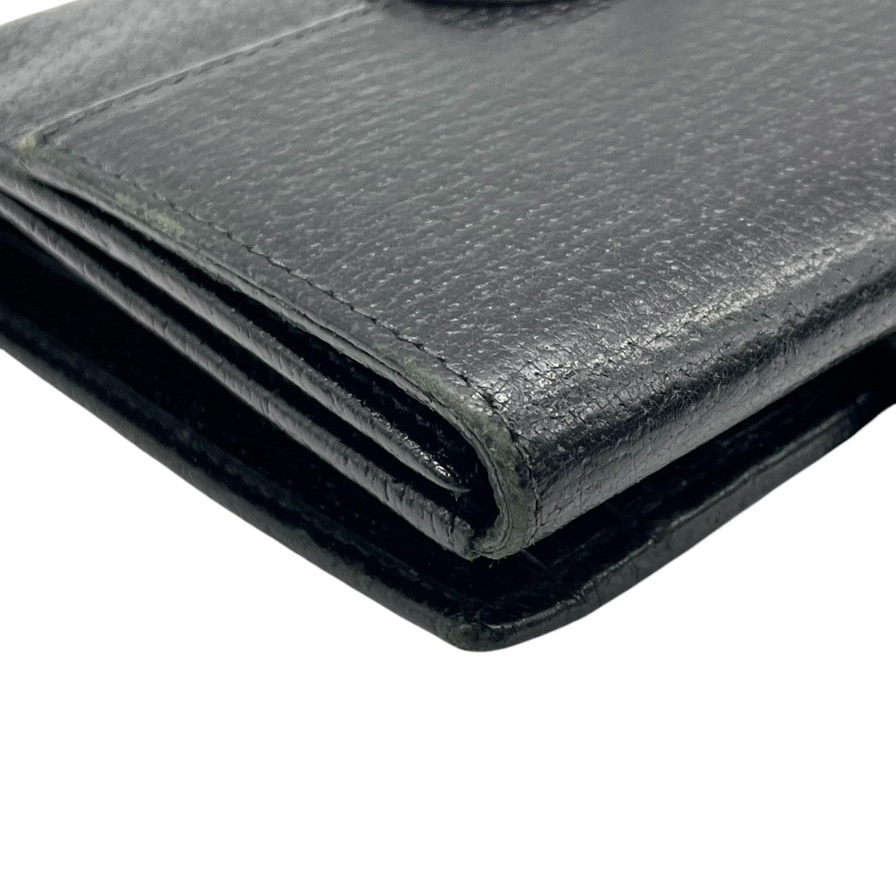 グッチ GUCCI エクリプス 三つ折り財布 Wホック コンパクトウォレット レザー 本革 ブラック 黒 サークルロゴ ロゴ金具 シルバー金具 120932 ヴィンテージ メンズ レディース ユニセックス 男女兼用 イタリア製 サイフ w5