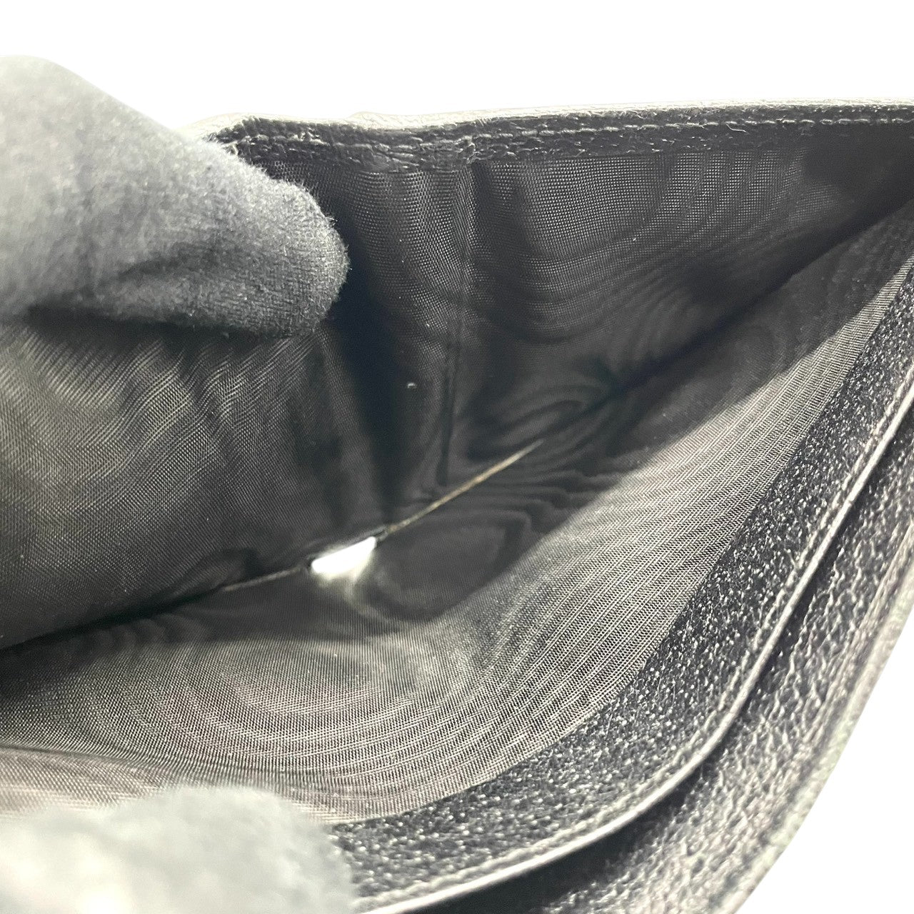 グッチ GUCCI エクリプス 三つ折り財布 Wホック コンパクトウォレット レザー 本革 ブラック 黒 サークルロゴ ロゴ金具 シルバー金具 120932 ヴィンテージ メンズ レディース ユニセックス 男女兼用 イタリア製 サイフ w5