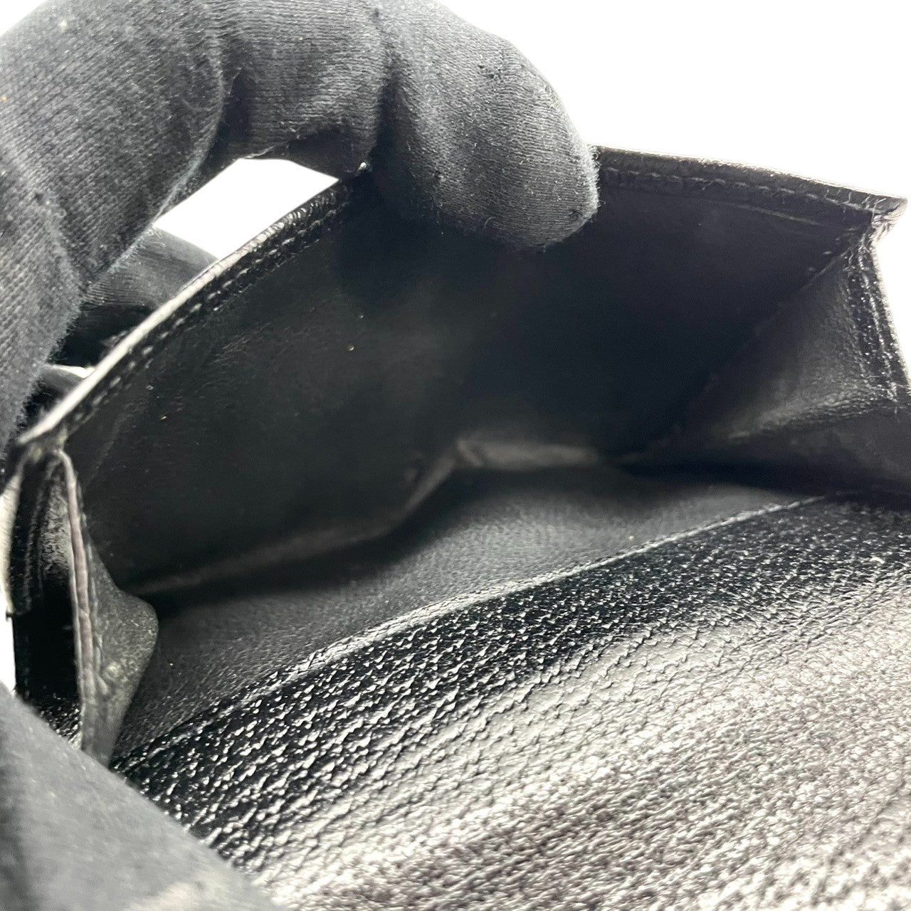 グッチ GUCCI エクリプス 三つ折り財布 Wホック コンパクトウォレット レザー 本革 ブラック 黒 サークルロゴ ロゴ金具 シルバー金具 120932 ヴィンテージ メンズ レディース ユニセックス 男女兼用 イタリア製 サイフ w5