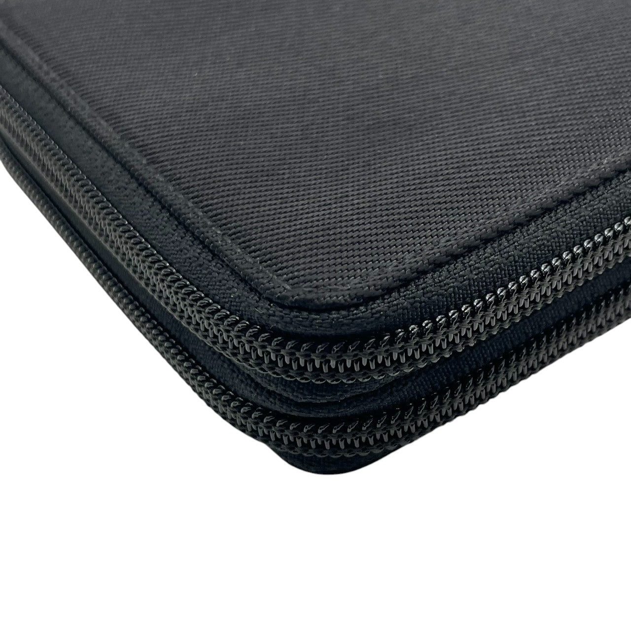 【美品】グッチ GUCCI バンブー ダブルファスナー コンパクトウォレット 二つ折り財布 ナイロン パテントレザー エナメル 黒 ブラック ラウンドジップ ミニ財布 コインケース 小銭入れ ヴィンテージ オールド イタリア製 レディース メンズ w5