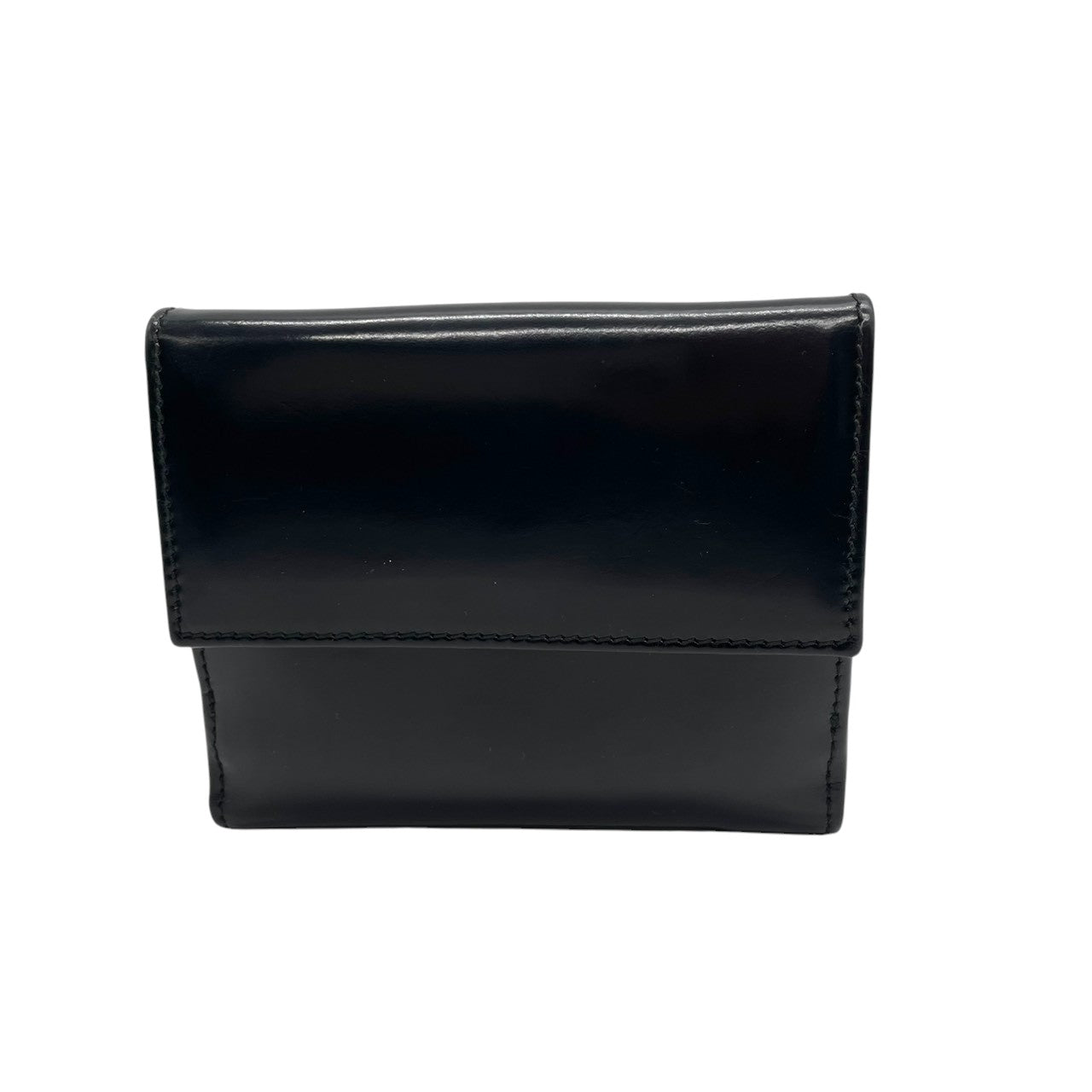 【美品】グッチ GUCCI 三つ折り財布 がま口 ガマ口 小銭入れ コンパクト パテントレザー エナメル ブラック 黒 シルバー金具 Gロゴ レディース メンズ ユニセックス 男女兼用 ヴィンテージ レトロ クラシック オールドグッチ イタリア製 w5