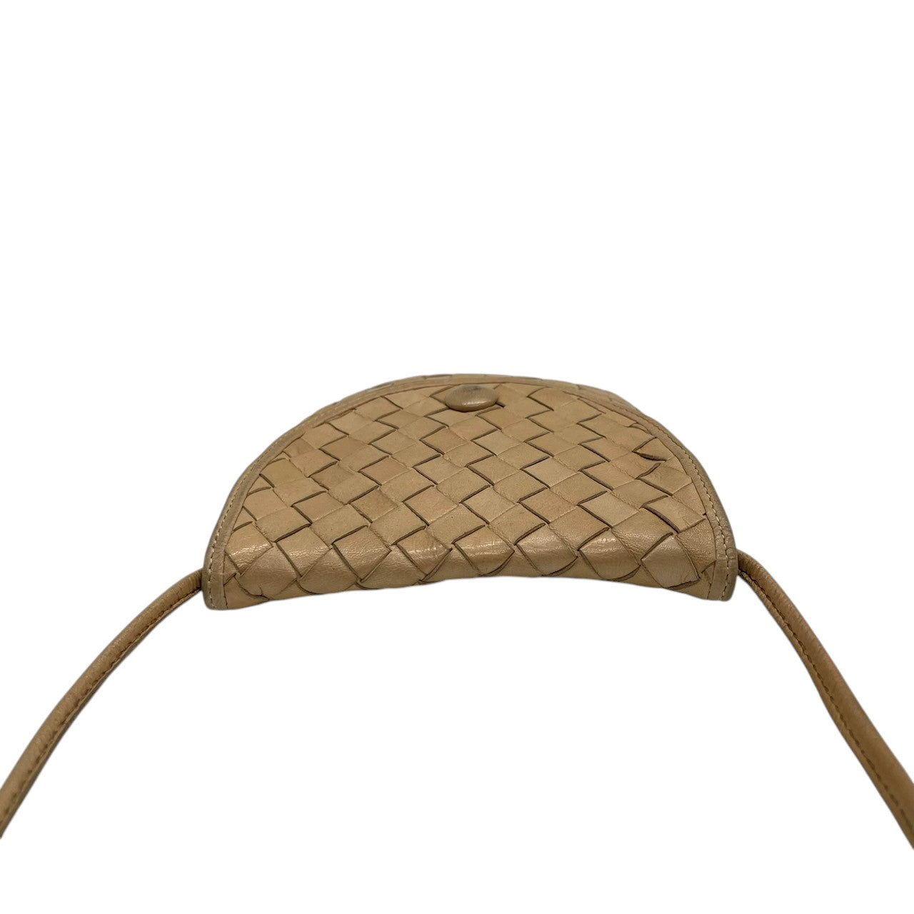 ボッテガヴェネタ BOTTEGA VENETA イントレチャート ショルダーバッグ ポシェット ミニバッグ レザー 本革 ベージュ キャメル 斜め掛け クロスボディ ヴィンテージ オールド レトロ スマホポーチ 鞄 カバン s23