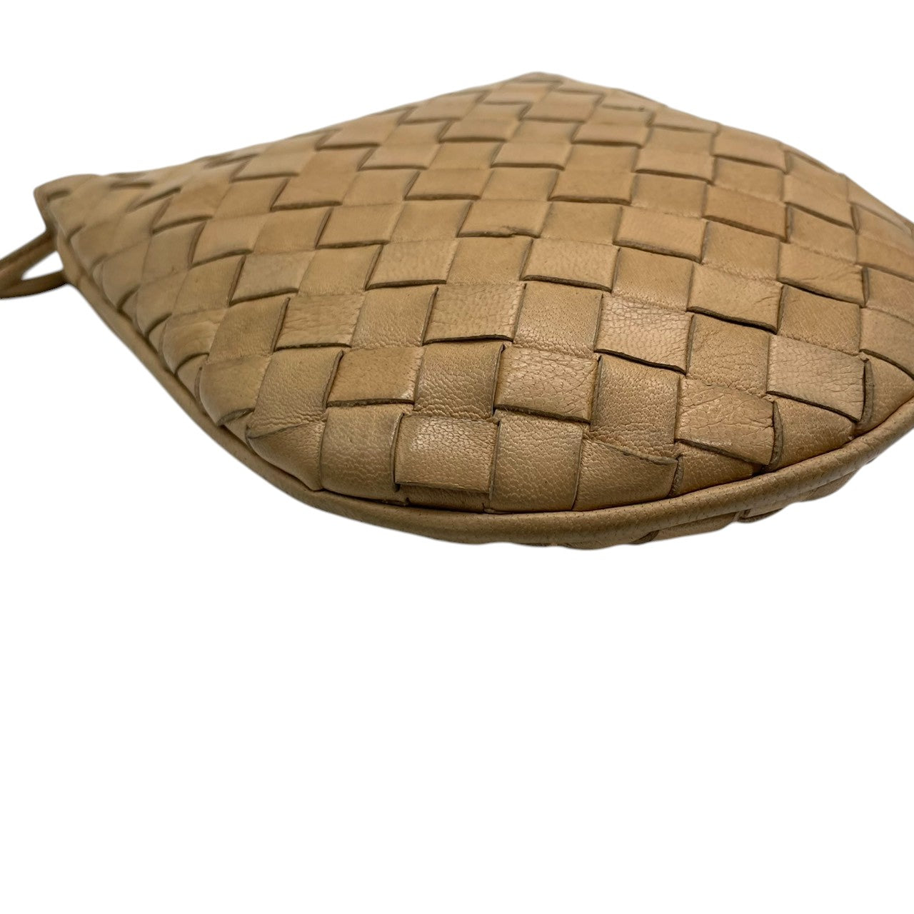 ボッテガヴェネタ BOTTEGA VENETA イントレチャート ショルダーバッグ ポシェット ミニバッグ レザー 本革 ベージュ キャメル 斜め掛け クロスボディ ヴィンテージ オールド レトロ スマホポーチ 鞄 カバン s23