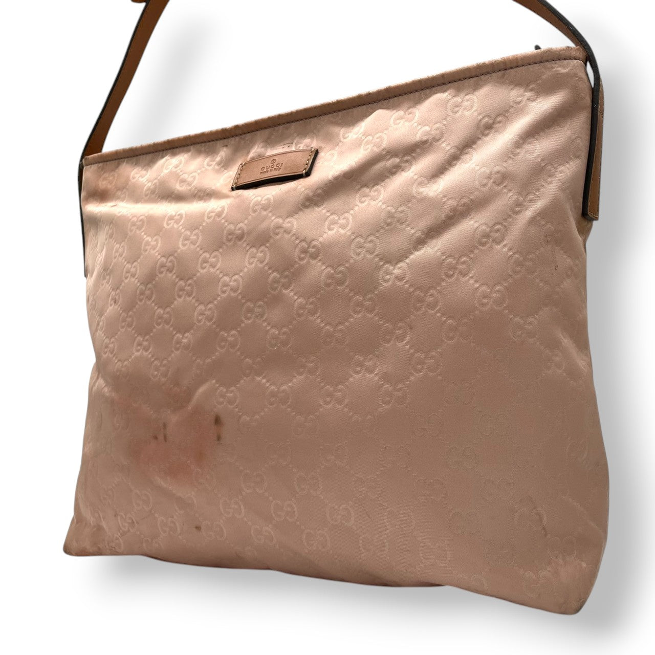 グッチ GUCCI ショルダーバッグ 斜め掛け クロスボディ GG柄 ナイロン レザー ピンク ブラウン キャメル 軽量 軽い カジュアル デイリー お出かけ 通学 レディース 鞄 カバン s61