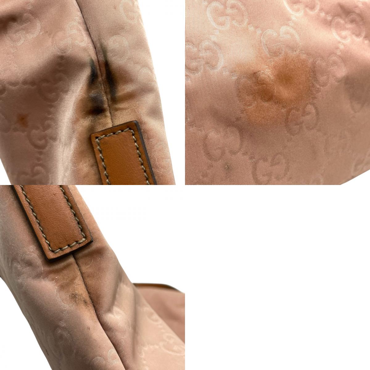 グッチ GUCCI ショルダーバッグ 斜め掛け クロスボディ GG柄 ナイロン レザー ピンク ブラウン キャメル 軽量 軽い カジュアル デイリー お出かけ 通学 レディース 鞄 カバン s61