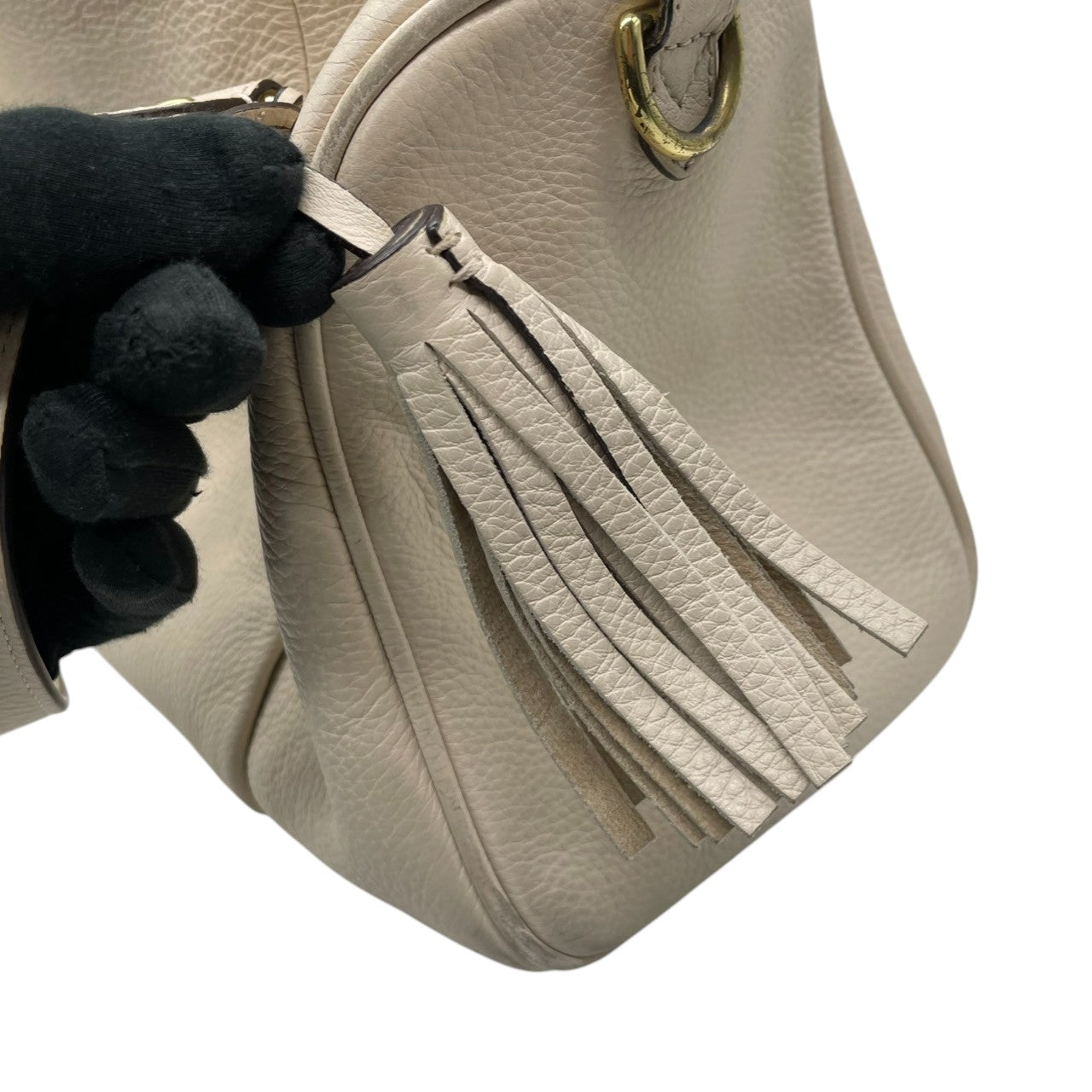 【良品】コーチ COACH レガシー レザー 2WAY ミニボストン ハンドバッグ ショルダーバッグ 斜め掛け アイボリー 白 ゴールド金具 26121 タッセル フリンジ 軽量 カジュアル エレガント レディース 鞄 カバン s67