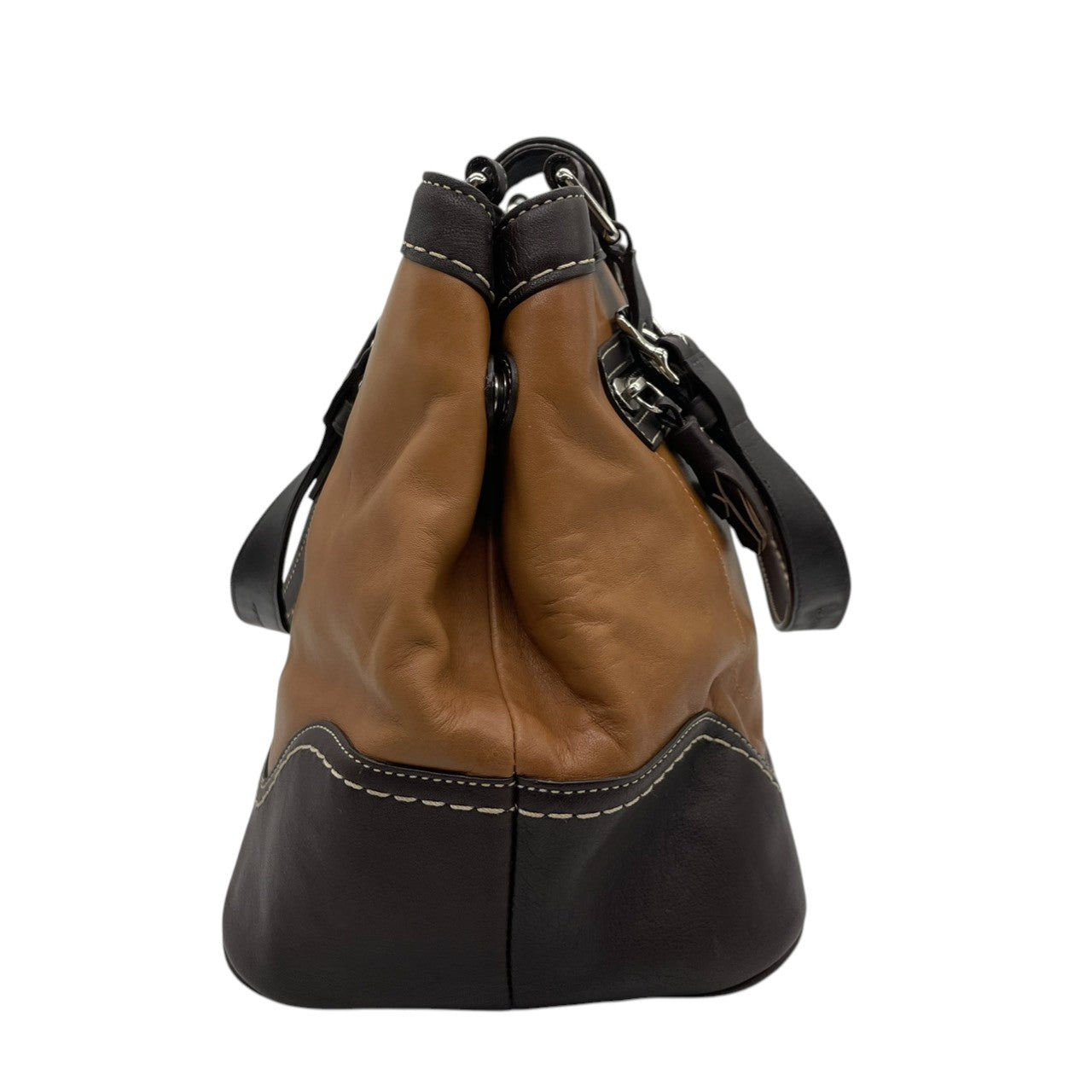 【良品】コーチ COACH ハンドバッグ レザー ベロア スエード ブラウン キャメル 茶色 ゴールド金具 ヴィンテージ風 シグネチャーロゴ ワンショルダーバッグ 肩掛けバッグ 鞄 希少デザイン お出かけ カジュアル 通勤 通学 レディース 状態良好 s72