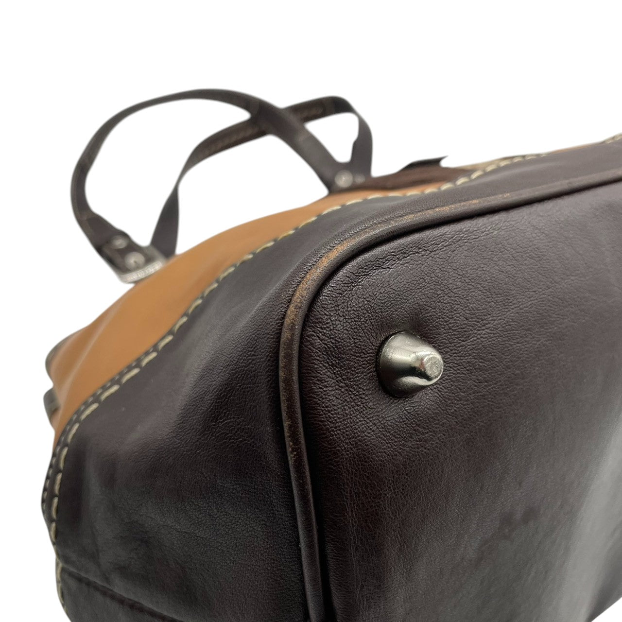 【良品】コーチ COACH ハンドバッグ レザー ベロア スエード ブラウン キャメル 茶色 ゴールド金具 ヴィンテージ風 シグネチャーロゴ ワンショルダーバッグ 肩掛けバッグ 鞄 希少デザイン お出かけ カジュアル 通勤 通学 レディース 状態良好 s72