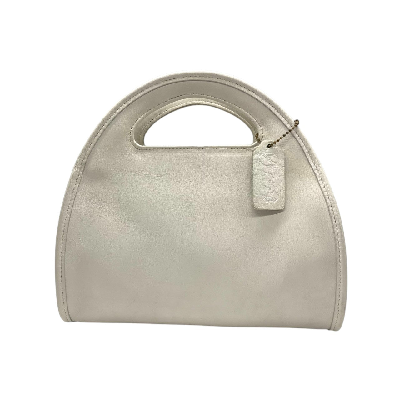 美品 コーチ COACH 2WAY ハンドバッグ ショルダーバッグ レザー 本革 ホワイト 白 オールドコーチ ヴィンテージ ビンテージ クラシック エレガント 斜め掛け可 自立可 レア 希少 USA製 鞄 カバン 手提げ 肩掛け 高級感 9942 s72