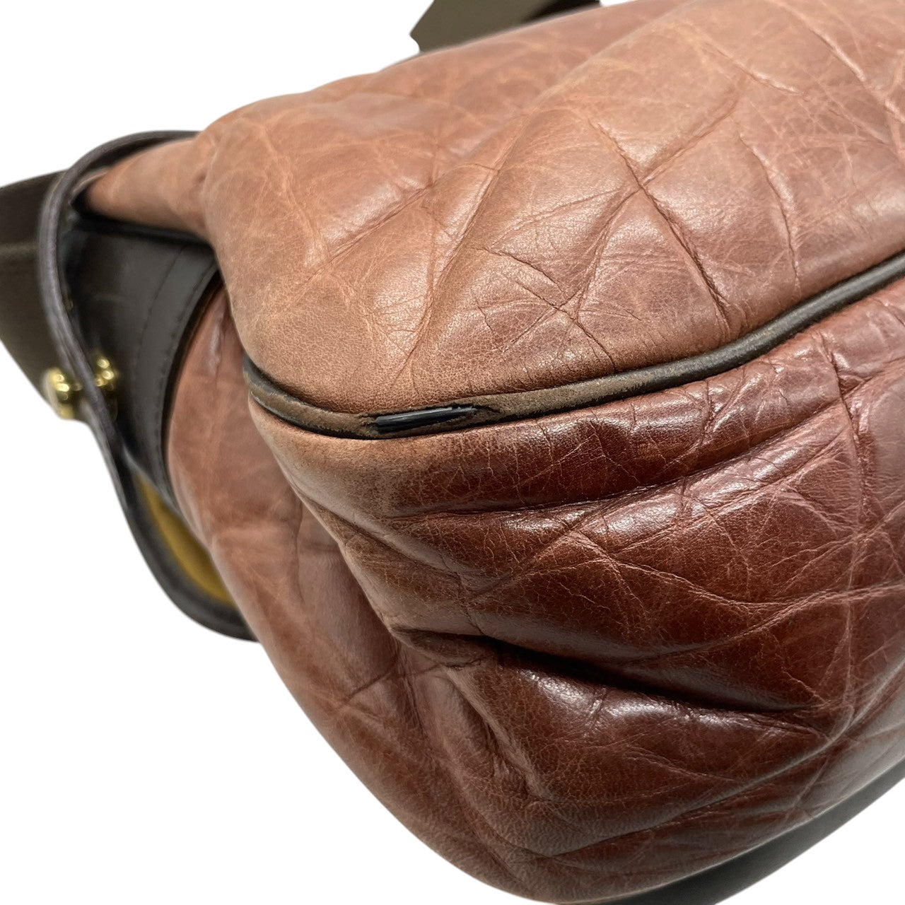 ハンティングワールド HUNTING WORLD ショルダーバッグ メッセンジャーバッグ レザー 本革 ブラウン 茶色 ロゴ 金具 斜め掛け可 大容量 ヴィンテージ ビンテージ クラシック エレガント メンズ レディース ユニセックス 鞄 カバン 肩掛け イタリア製 A4収納可 お出かけ 仕事 希少 s71
