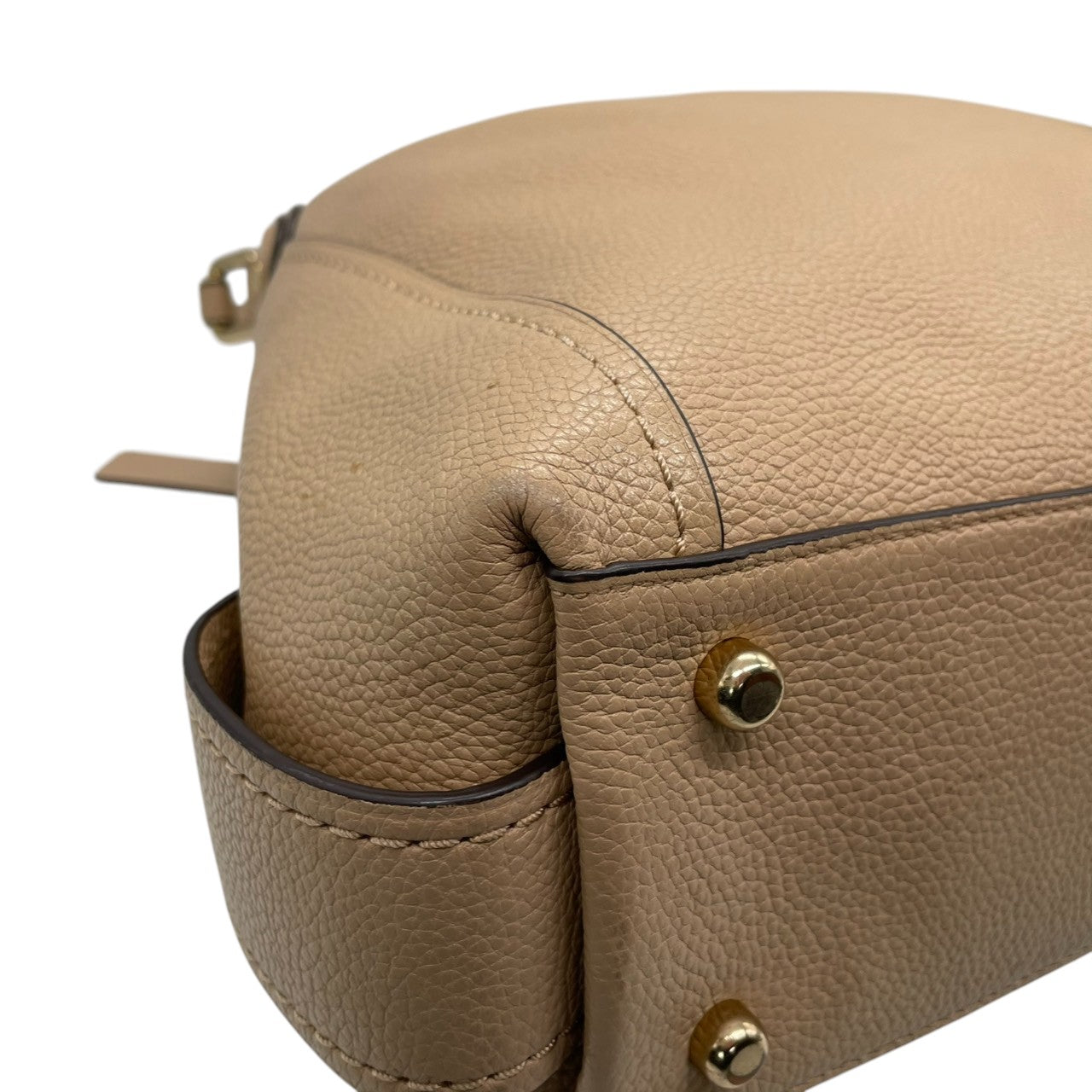 コーチ COACH トートバッグ ハンドバッグ レザー 本革 ベージュ ペブルドレザー ワンショルダー 肩掛け可 自立可 A4サイズ収納可 ビジネス 通勤 通学 カジュアル エレガント クラシック ターンロック ゴールド 金具 鞄 カバン 手提げ 美品 状態良好 希少 レア お出かけ 普段使い s70