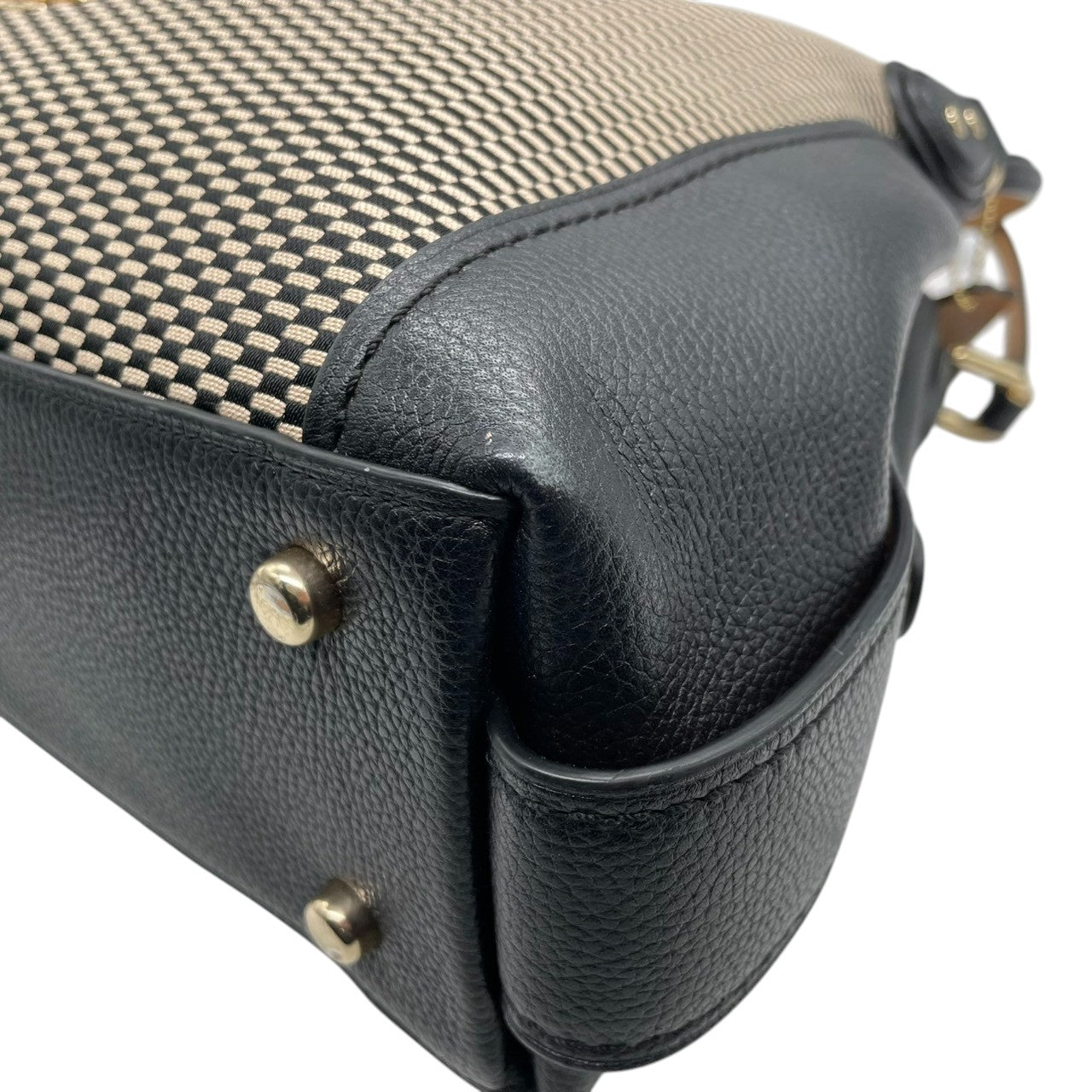 コーチ COACH トートバッグ ハンドバッグ キャンバス レザー 本革 ブラック 黒 ホワイト 白 A4サイズ収納可 肩掛け可 ワンショルダー 自立可 ビジネス 通勤 通学 カジュアル エレガント クラシック 上品 希少 モデル ターンロック ゴールド金具 鞄 カバン 状態良好 美品 s70