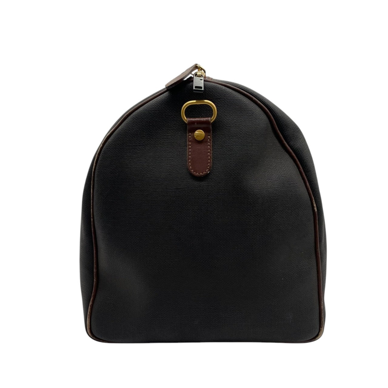 ダンヒル dunhill ボストンバッグ トラベルバッグ 旅行鞄 PVC レザー グレー ブラウン 茶色 ゴールド 金具 大容量 ヴィンテージ ビンテージ クラシック エレガント 自立可 出張 ゴルフ 帰省 55cm メンズ 紳士 鞄 カバン 状態良好 丈夫 定番 希少 レア 人気 モデル お洒落 上品 宿泊 s70
