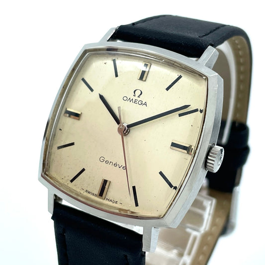OMEGA オメガ Geneve ジュネーブ スクエア ヴィンテージ 腕時計 アンティーク シルバー 手巻き