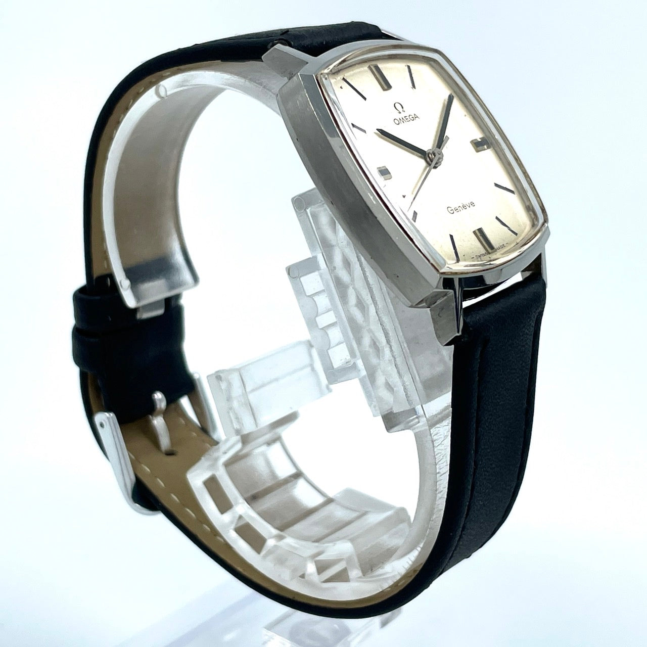 OMEGA オメガ Geneve ジュネーブ スクエア ヴィンテージ 腕時計 アンティーク シルバー 手巻き