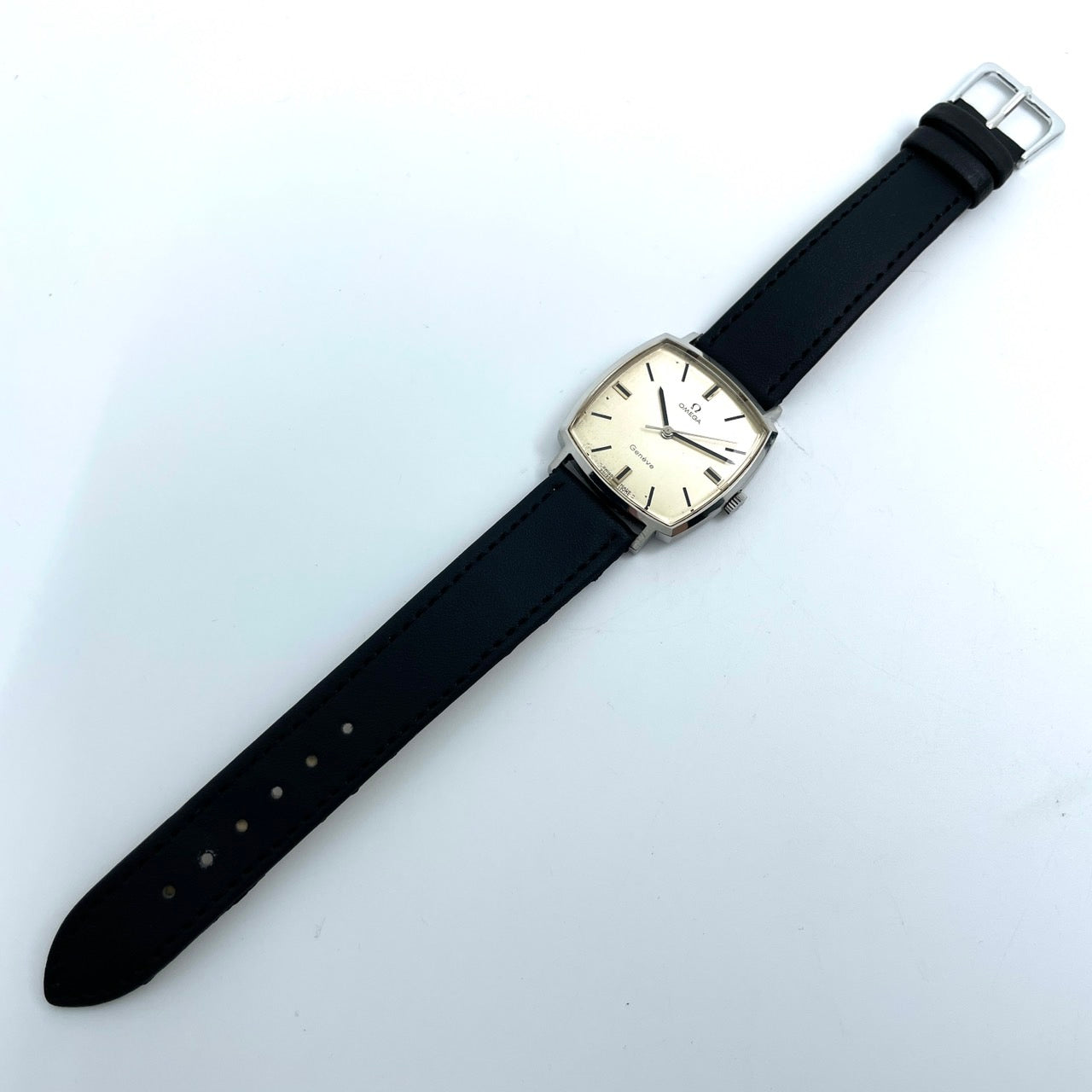 OMEGA オメガ Geneve ジュネーブ スクエア ヴィンテージ 腕時計 アンティーク シルバー 手巻き