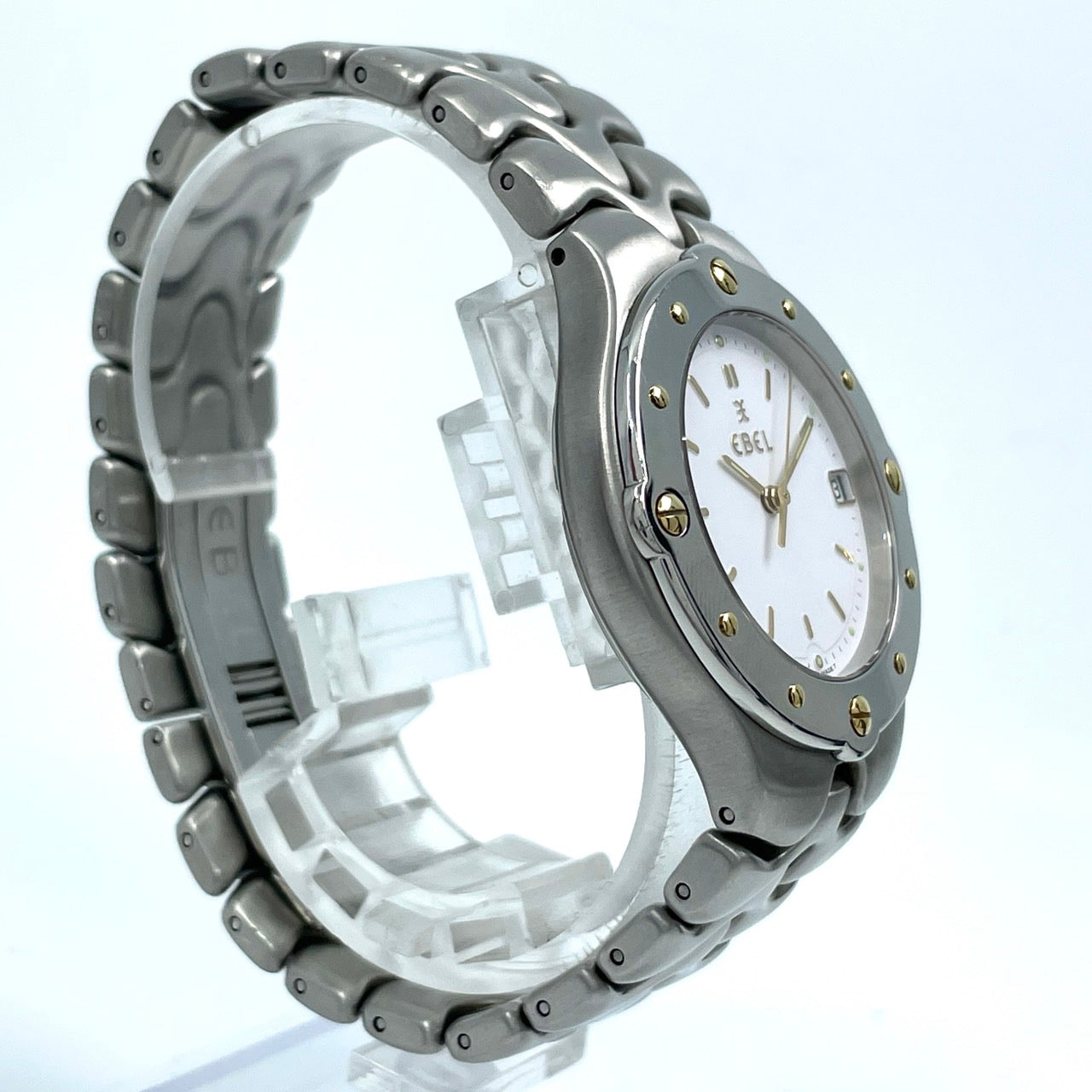 EBEL エベル Sportwave スポーツウェーブ Ref.E6187631 腕時計 ツートーン ゴールド 白文字盤 クォーツ デイト