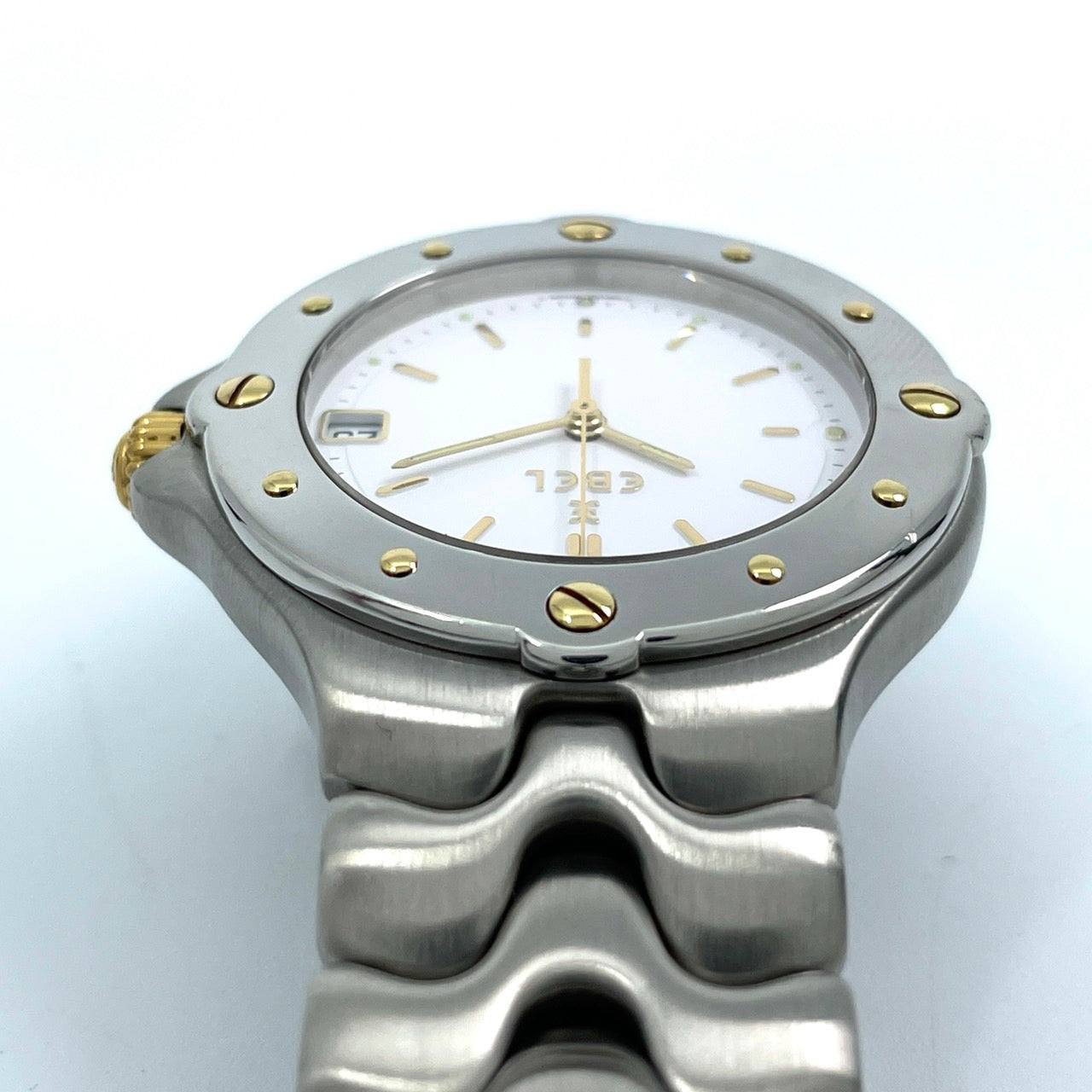 EBEL エベル Sportwave スポーツウェーブ Ref.E6187631 腕時計 ツートーン ゴールド 白文字盤 クォーツ デイト