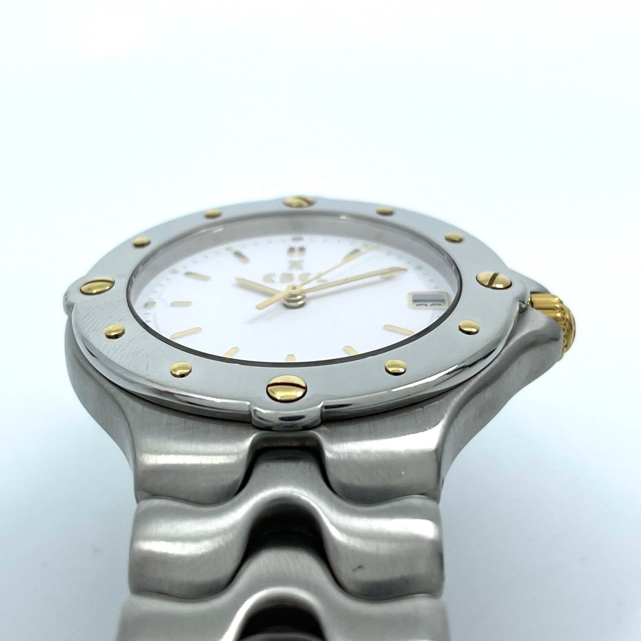 EBEL エベル Sportwave スポーツウェーブ Ref.E6187631 腕時計 ツートーン ゴールド 白文字盤 クォーツ デイト