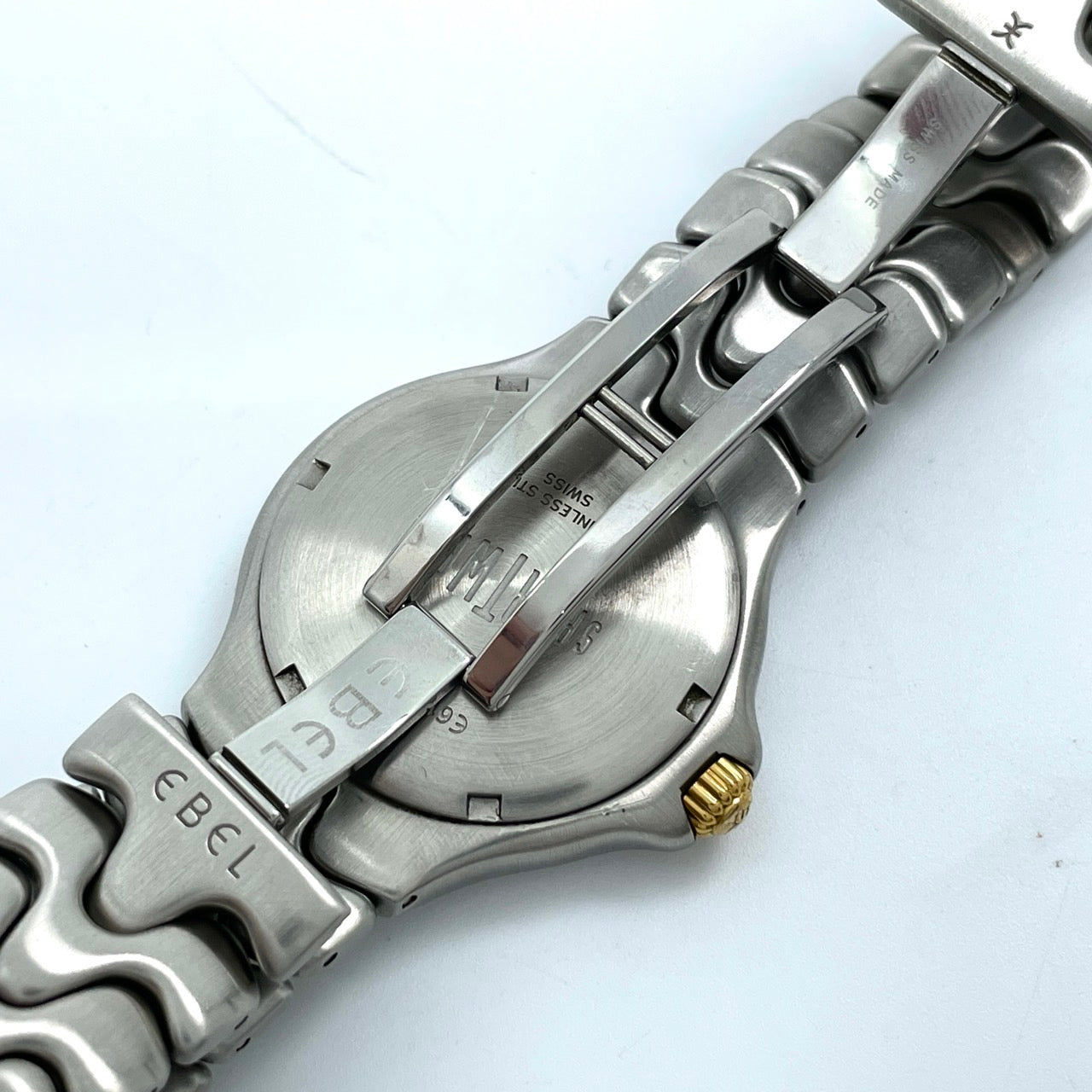 EBEL エベル Sportwave スポーツウェーブ Ref.E6187631 腕時計 ツートーン ゴールド 白文字盤 クォーツ デイト