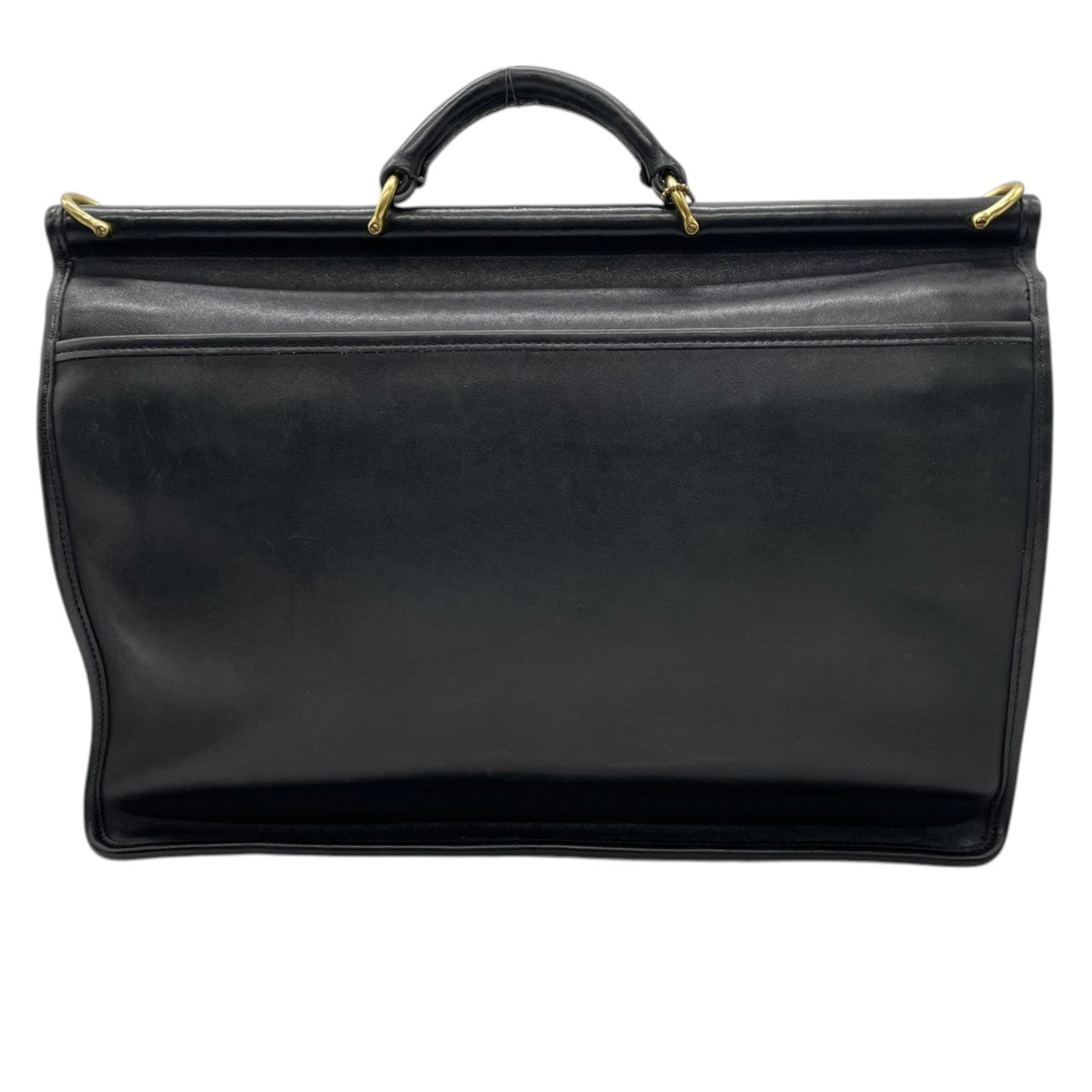 コーチ COACH オールドコーチ OLD 2WAY 5266 ビジネスバッグ ブリーフケース ショルダーバッグ レザー 本革 ブラック 黒 メンズ ビンテージ クラシック エレガント 鞄 斜め掛け可 ターンロック フラップ 自立可 A4収納 大容量 U11