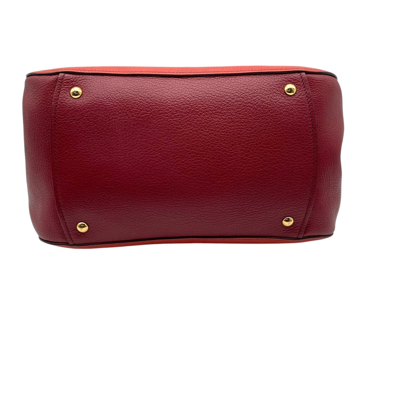 【美品】ミュウミュウ miumiu ハンドバッグ 2way ショルダーバッグ レザー オレンジ 朱色 暖色系 ゴールド金具 ロゴ 刻印 本革 鞄 カバン レディース カジュアル エレガント 華やか 高級感 デート お出かけ 自立可 斜め掛け可 美品 S99
