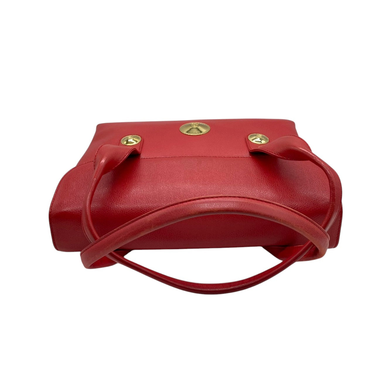 美品 MCM エムシーエム ハンドバッグ ワンショルダー レザー 本革 赤 レッド ゴールド金具 フラップ レディース 女性用 エレガント クラシック ビンテージ 自立可 鞄 カバン 手提げ フォーマル お出かけ デート パーティー 高級 人気 S81