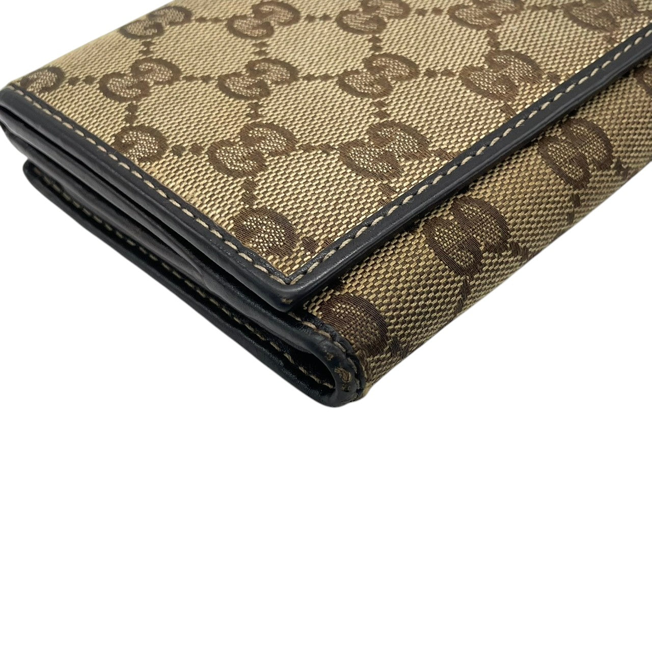 GUCCI グッチ 長財布 ロングウォレット GGキャンバス レザー 本革 ブラウン 茶 レディース 女性用 メンズ エレガント クラシック ウォレット 札入れ 小銭入れ カード入れ 財布 サイフ フォーマル 高級 人気 ブランド M4