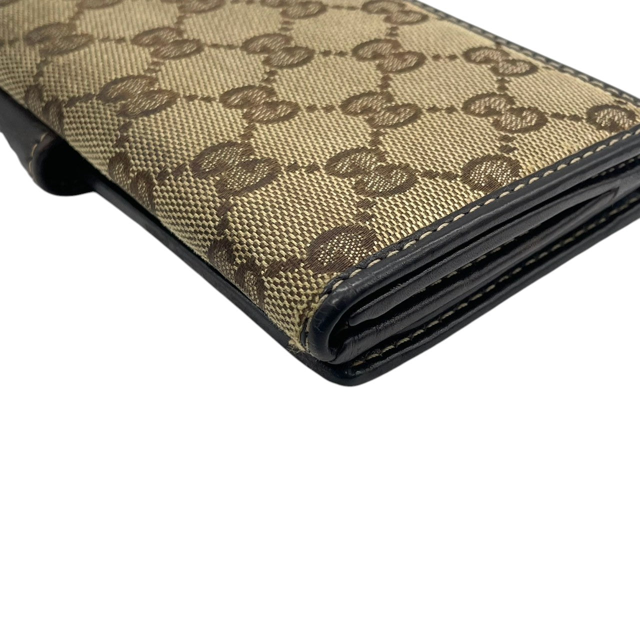 GUCCI グッチ 長財布 ロングウォレット GGキャンバス レザー 本革 ブラウン 茶 レディース 女性用 メンズ エレガント クラシック ウォレット 札入れ 小銭入れ カード入れ 財布 サイフ フォーマル 高級 人気 ブランド M4