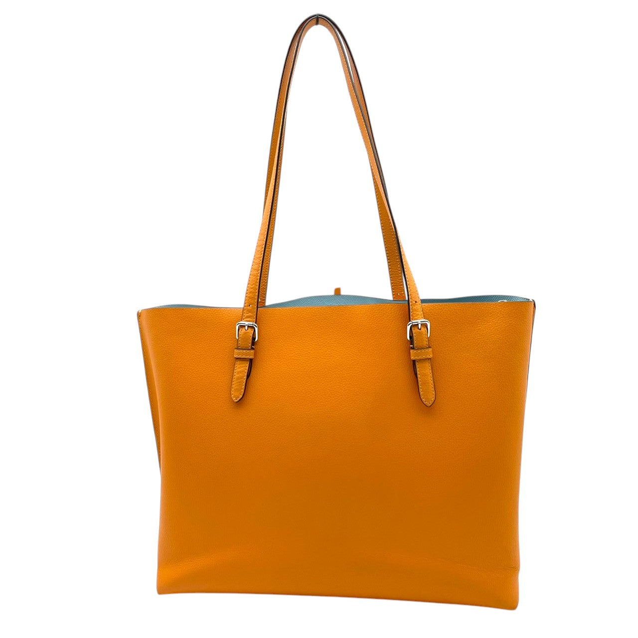 美品 COACH コーチ トートバッグ ショルダーバッグ ワンショルダー 肩掛け レザー 本革 オレンジ 橙色 無地 シンプル 大容量 A4収納可 上品 エレガント クラシック カジュアル 通勤 通学 デイリー お出かけ カバン 鞄 自立可 レディース S65