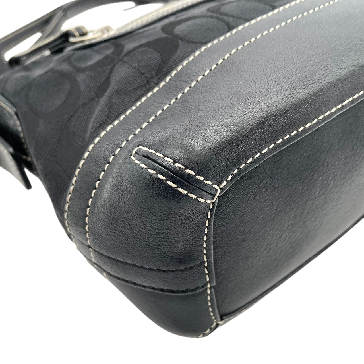 COACH コーチ ハンドバッグ ショルダーバッグ ワンショルダー 肩掛け キャンバス レザー 本革 ブラック 黒 シグネチャー 総柄 エレガント クラシック カジュアル デイリー お出かけ カバン 鞄 自立可 レディース S65