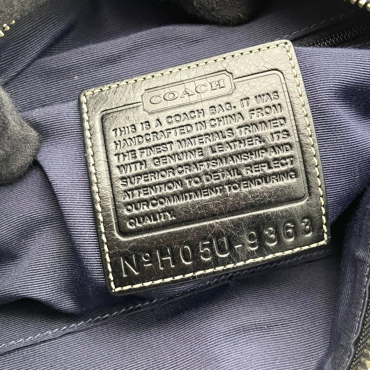 COACH コーチ ハンドバッグ ショルダーバッグ ワンショルダー 肩掛け キャンバス レザー 本革 ブラック 黒 シグネチャー 総柄 エレガント クラシック カジュアル デイリー お出かけ カバン 鞄 自立可 レディース S65