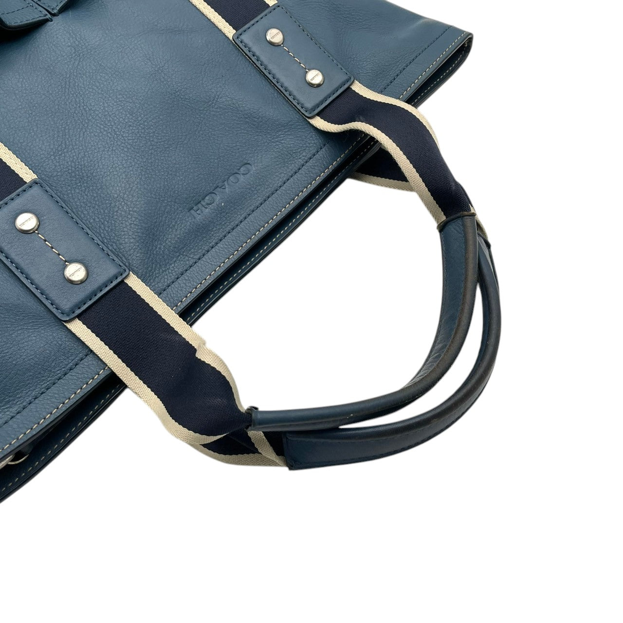 コーチ COACH トートバッグ ハンドバッグ ビジネスバッグ 本革 レザー ブルー ネイビー 青 紺 ヘリテージ 男女兼用 カジュアル ビジネス 通勤 通学 大きめ 大容量 A4収納可 縦型 収納力抜群 お出かけ デイリーユース 良品 S75