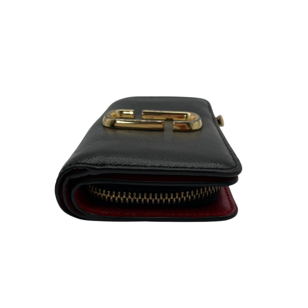 マークジェイコブス MARC JACOBS 財布 コンパクトウォレット レザー 本革 ブラック 黒 ボルドー バイカラー ゴールド金具 レディース エレガント クラシック ビンテージ ミニ財布 オシャレ 上品 ミニ コンパクト 丈夫 高品質 定番 人気 M1