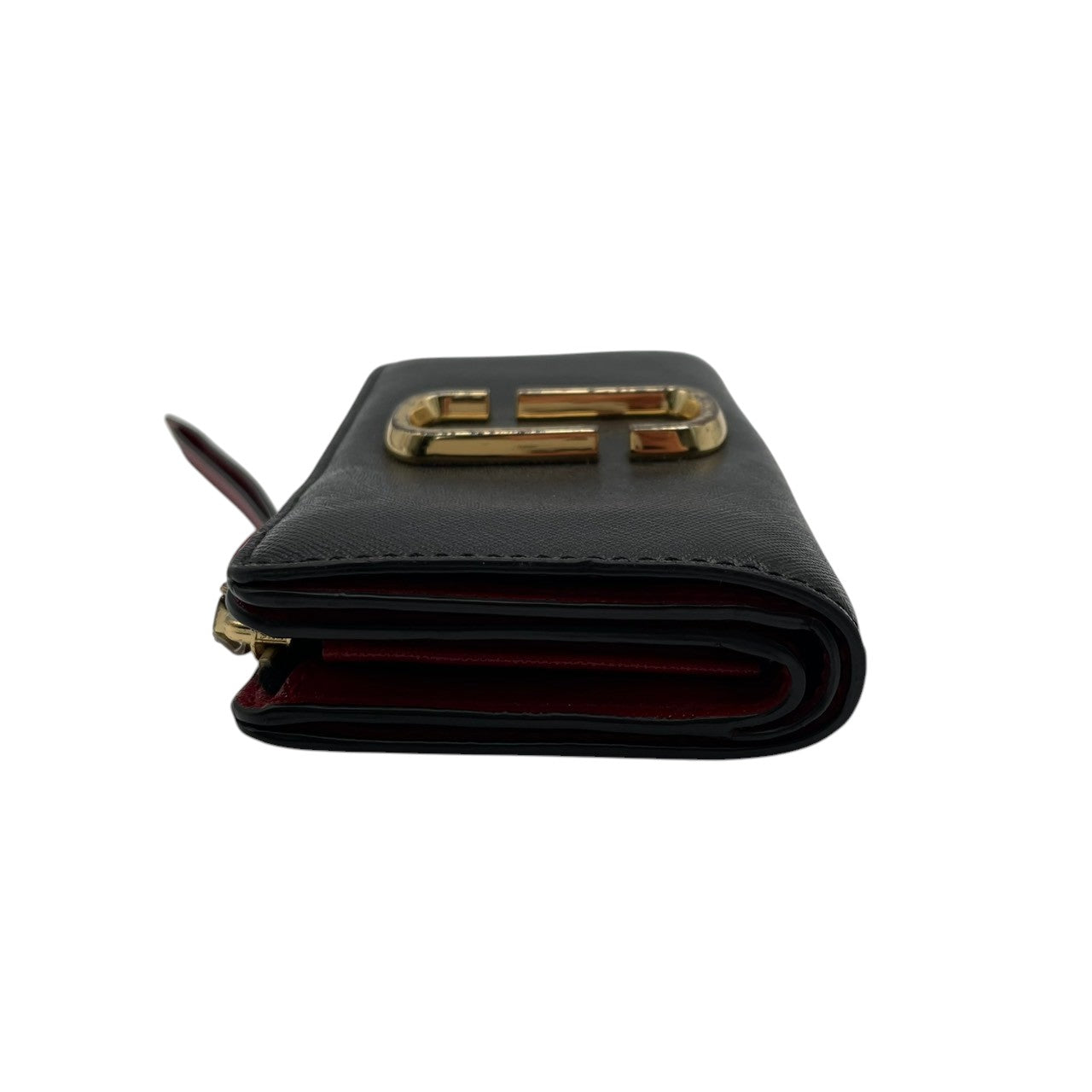マークジェイコブス MARC JACOBS 財布 コンパクトウォレット レザー 本革 ブラック 黒 ボルドー バイカラー ゴールド金具 レディース エレガント クラシック ビンテージ ミニ財布 オシャレ 上品 ミニ コンパクト 丈夫 高品質 定番 人気 M1