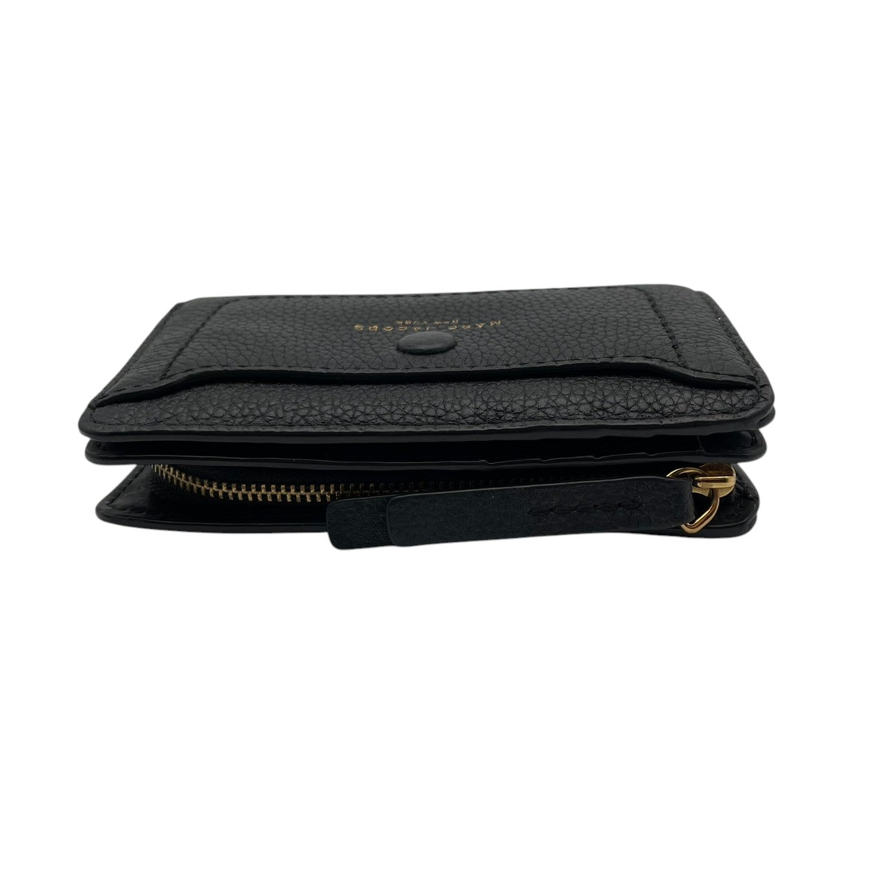 美品 マークジェイコブス MARC JACOBS 財布 二つ折り コンパクトウォレット レザー 本革 ブラック 黒 レディース エレガント ビンテージ ミニ財布 カジュアル シンプル 上品 高品質 丈夫 人気 お出かけ デイリーユース 多機能 普段使い M1