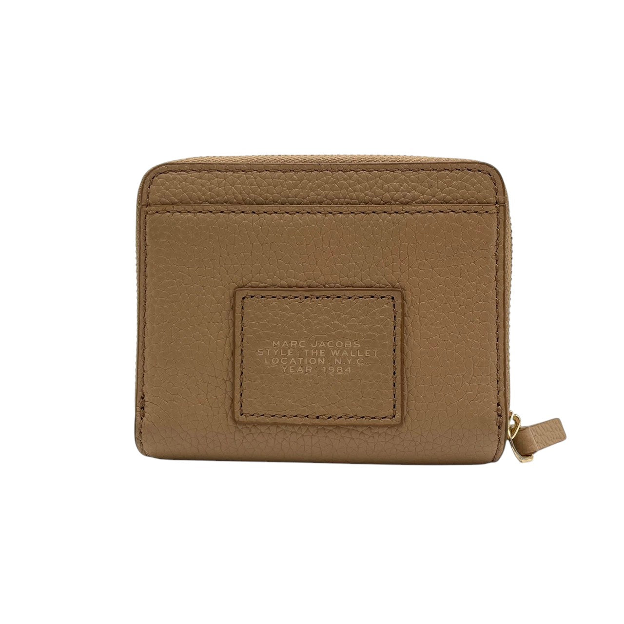 極美品 マークジェイコブス MARC JACOBS 財布 二つ折り コンパクトウォレット レザー 本革 ベージュ ゴールド金具 レディース エレガント クラシック ビンテージ ミニ財布 カジュアル 上品 高品質 丈夫 人気 お出かけ デイリー 普段使い M1