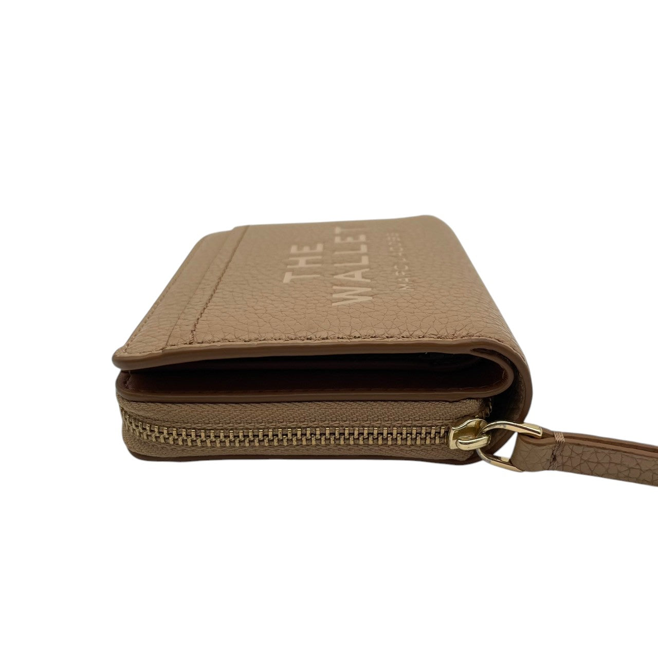 極美品 マークジェイコブス MARC JACOBS 財布 二つ折り コンパクトウォレット レザー 本革 ベージュ ゴールド金具 レディース エレガント クラシック ビンテージ ミニ財布 カジュアル 上品 高品質 丈夫 人気 お出かけ デイリー 普段使い M1