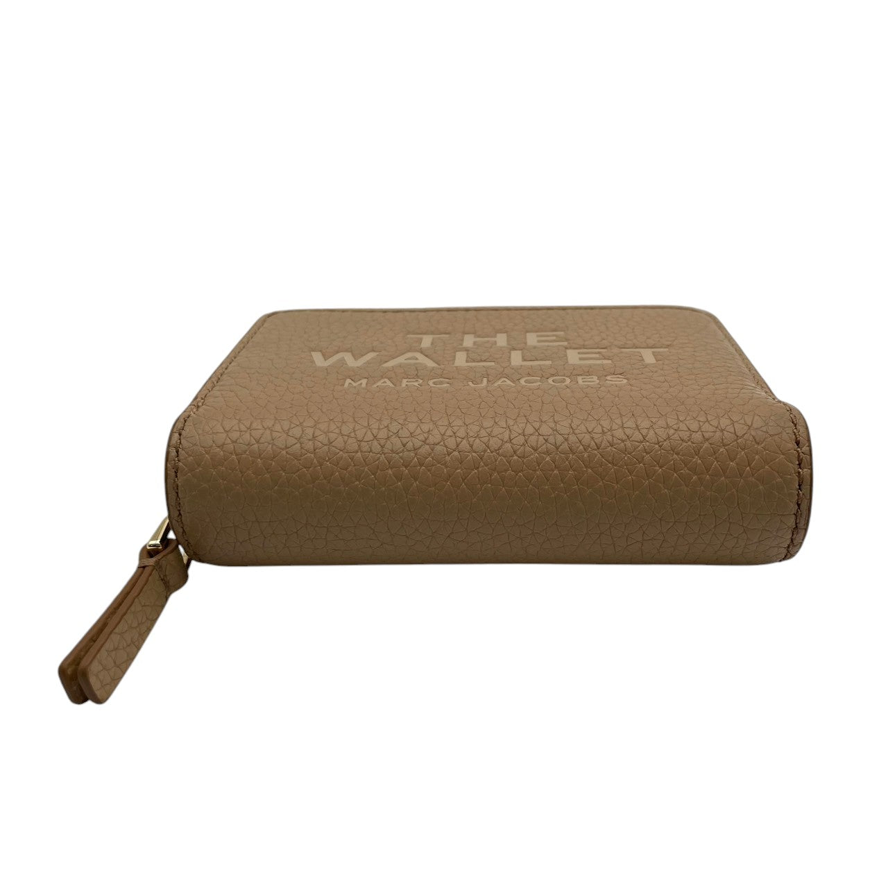 極美品 マークジェイコブス MARC JACOBS 財布 二つ折り コンパクトウォレット レザー 本革 ベージュ ゴールド金具 レディース エレガント クラシック ビンテージ ミニ財布 カジュアル 上品 高品質 丈夫 人気 お出かけ デイリー 普段使い M1