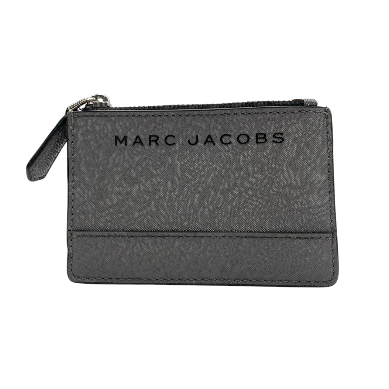 美品 マークジェイコブス MARC JACOBS 財布 コインケース パスケース レザー 本革 グレー 灰色 ゴールド金具 レディース エレガント クラシック ビンテージ カジュアル シンプル 上品 高品質 丈夫 人気 デイリー コンパクト 多機能 M1
