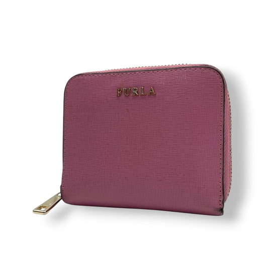 フルラ FURLA 財布 二つ折り コンパクトウォレット レザー 本革 ピンク パープル バイカラー ゴールド金具 レディース エレガント クラシック ビンテージ ミニ財布 カジュアル 上品 高品質 丈夫 人気 お出かけ デイリー 普段使い 多機能 収納 M1