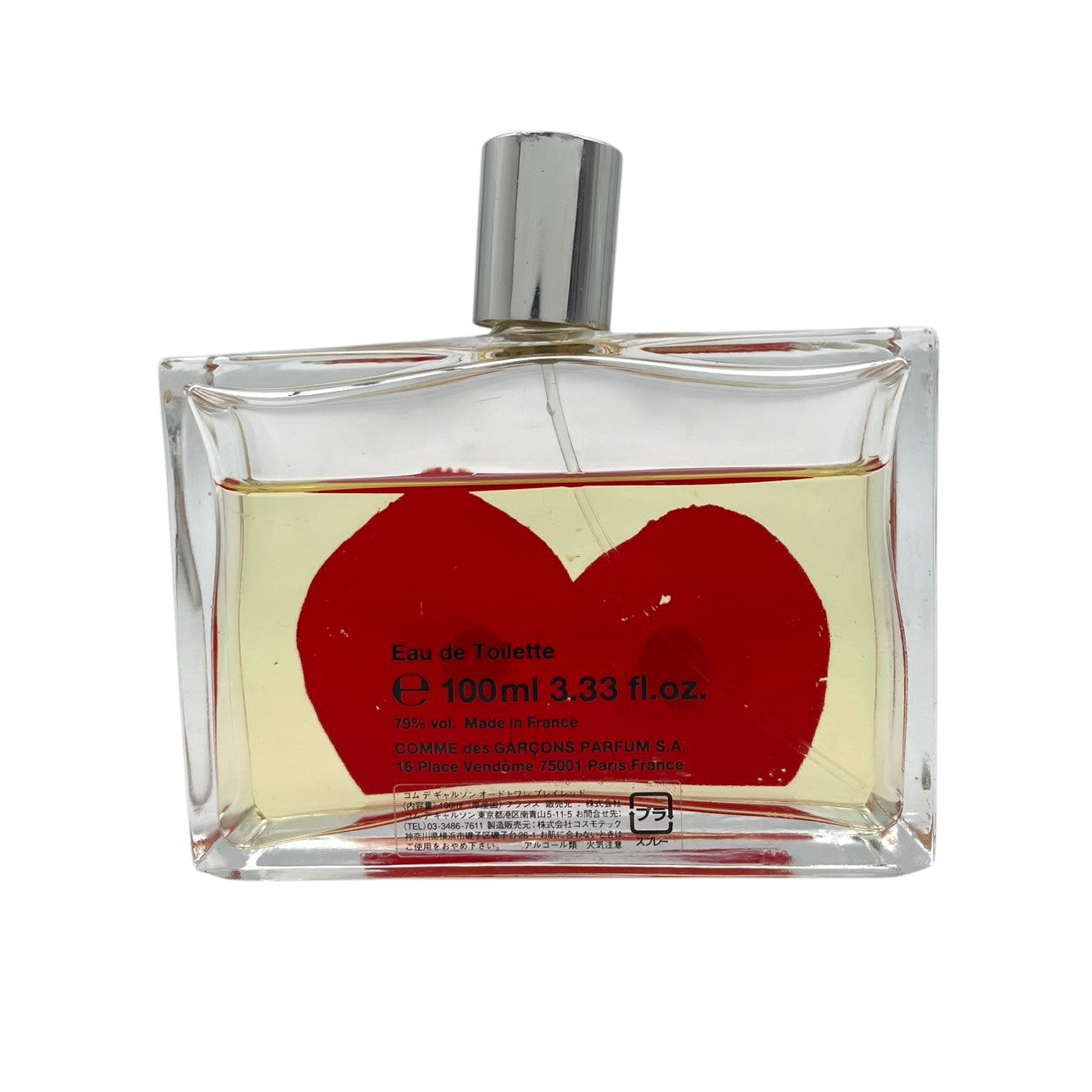 【良品】 COMME des GARCONS コムデギャルソン PLAY RED プレイ レッド オードトワレ EDT 香水 100ml フレグランス パルファム コスメ レディース メンズ ユニセックス 男女兼用 ハート 赤 残量8割 コレクション w6