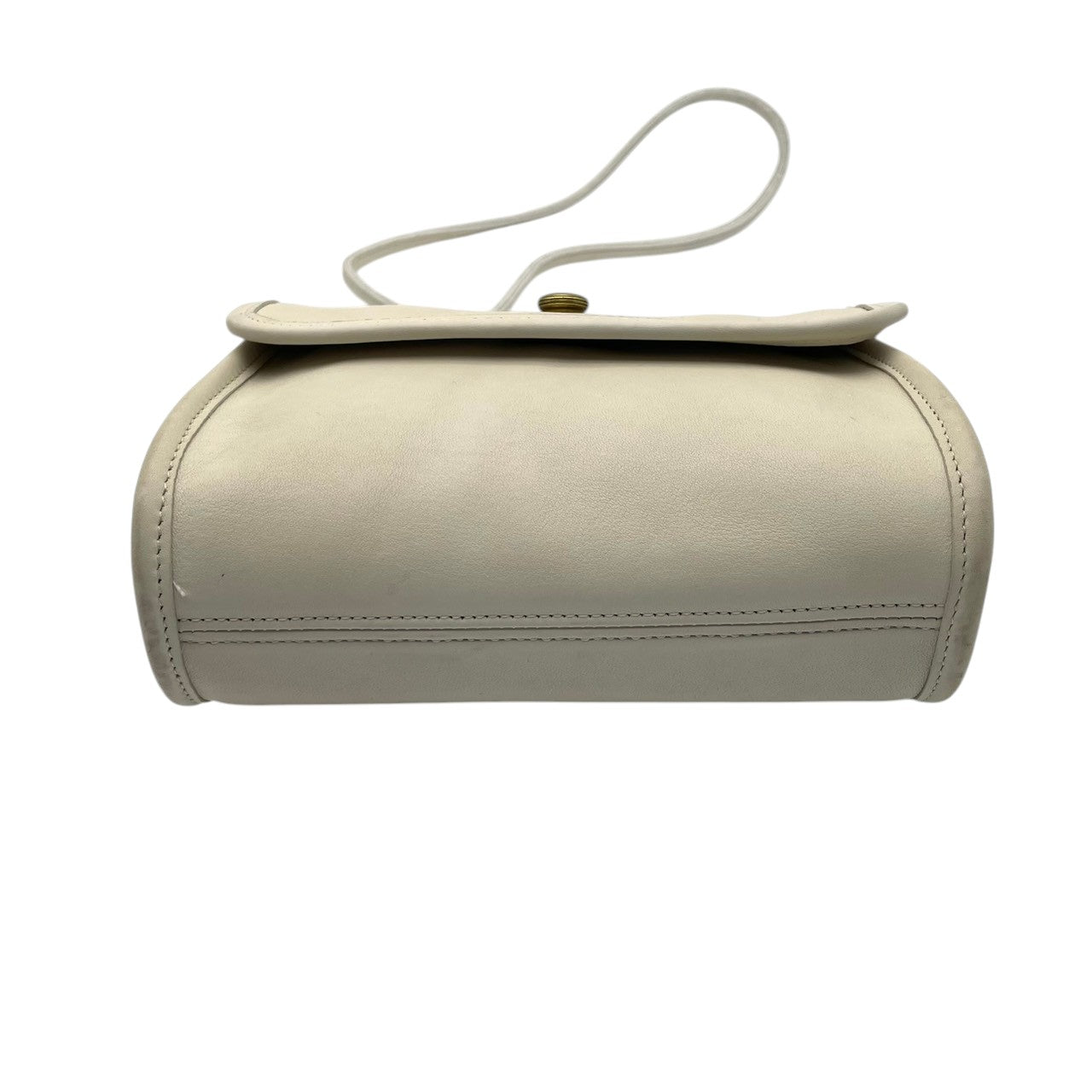 【美品】 COACH コーチ ショルダーバッグ ポシェット ミニバッグ クロスボディ 斜め掛け ターンロック レザー 本革 アイボリー 白系 ゴールド金具 レディース お出かけ デイリーユース レトロ シンプル 上品 箱付き 鞄 S19