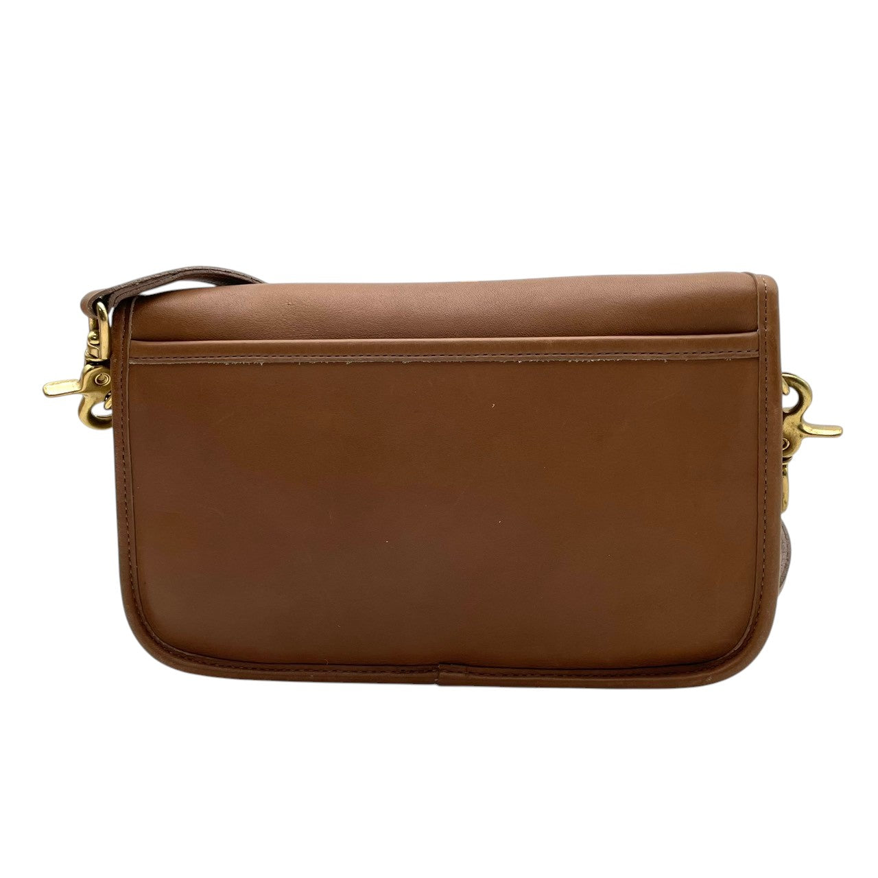 美品 COACH コーチ オールドコーチ ショルダーバッグ ポシェット 斜め掛け フラップ ターンロック 本革 レザー ブラウン ゴールド金具 ヴィンテージ ビンテージ レトロ クラシック エレガント 上品 デイリーユース レディース 箱付き S19
