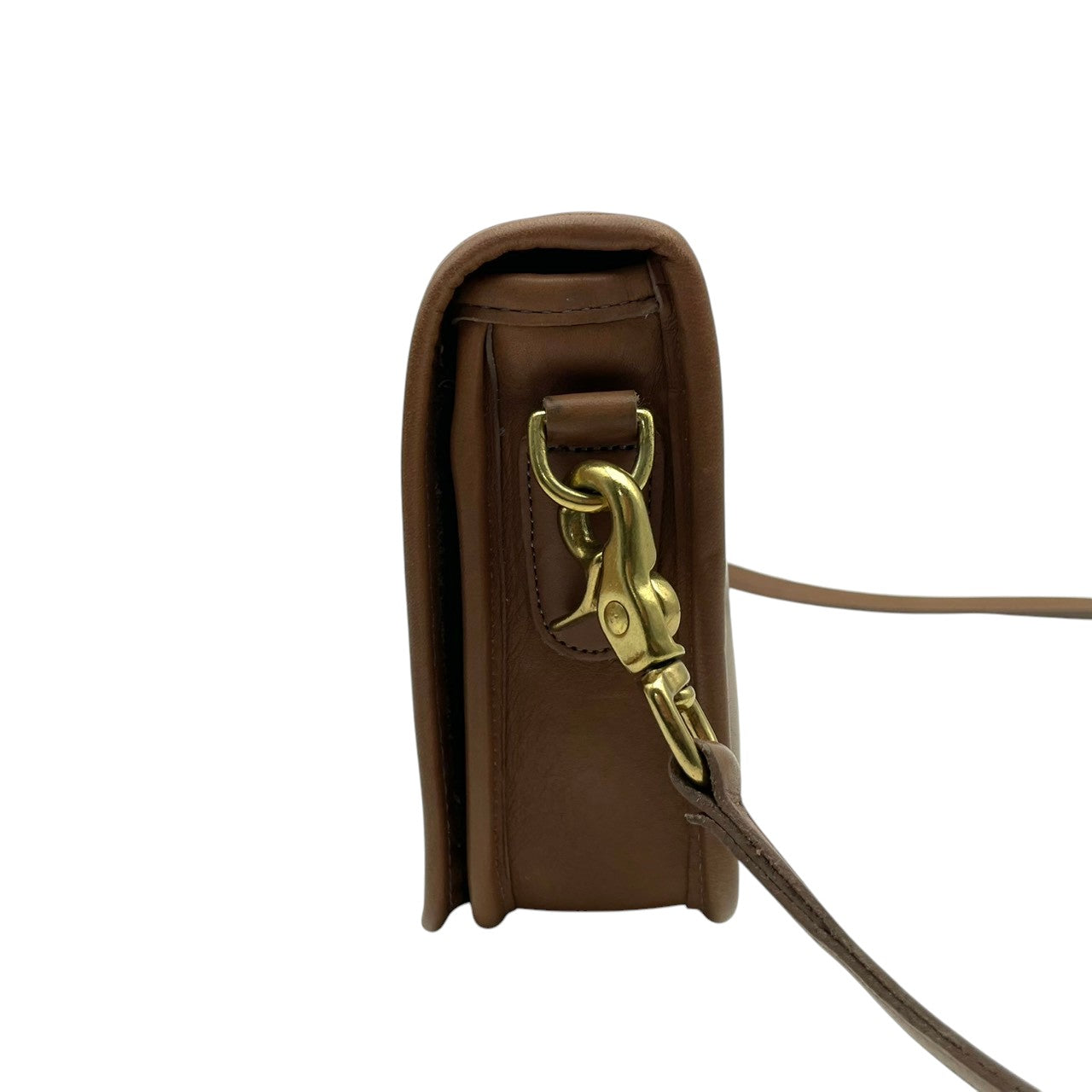 美品 COACH コーチ オールドコーチ ショルダーバッグ ポシェット 斜め掛け フラップ ターンロック 本革 レザー ブラウン ゴールド金具 ヴィンテージ ビンテージ レトロ クラシック エレガント 上品 デイリーユース レディース 箱付き S19